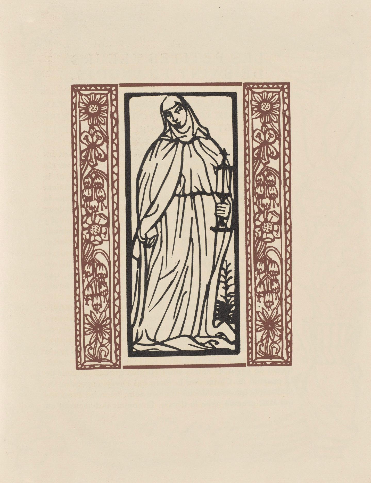 Grabado en madera sobre papel vergé d'Arches. Inscripción: sin firmar y sin numerar, tal como se emitió. Buen estado. Notas: Del volumen Les Petites Fleurs de St. François, 1928. Publicado por Ambroise Vollard, éditeur, París; impreso por