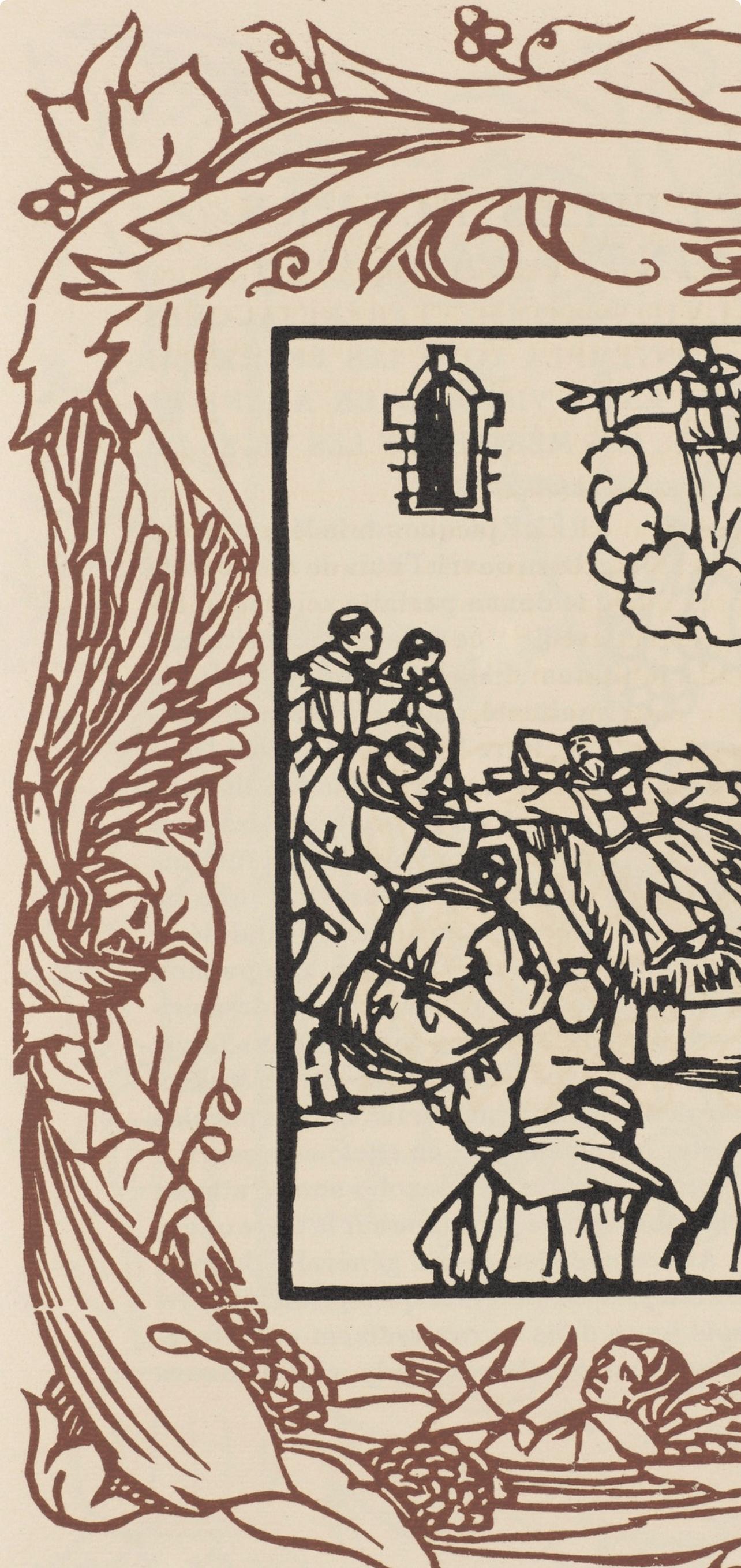Wood engraving on vergé d'Arches paper. Inscription: unsigned and unnumbered, as issued. Good condition. Notes: From the volume, Les Petites Fleurs de St. François, 1928. Published by Ambroise Vollard, éditeur, Paris; printed by l'imprimerie Féquet