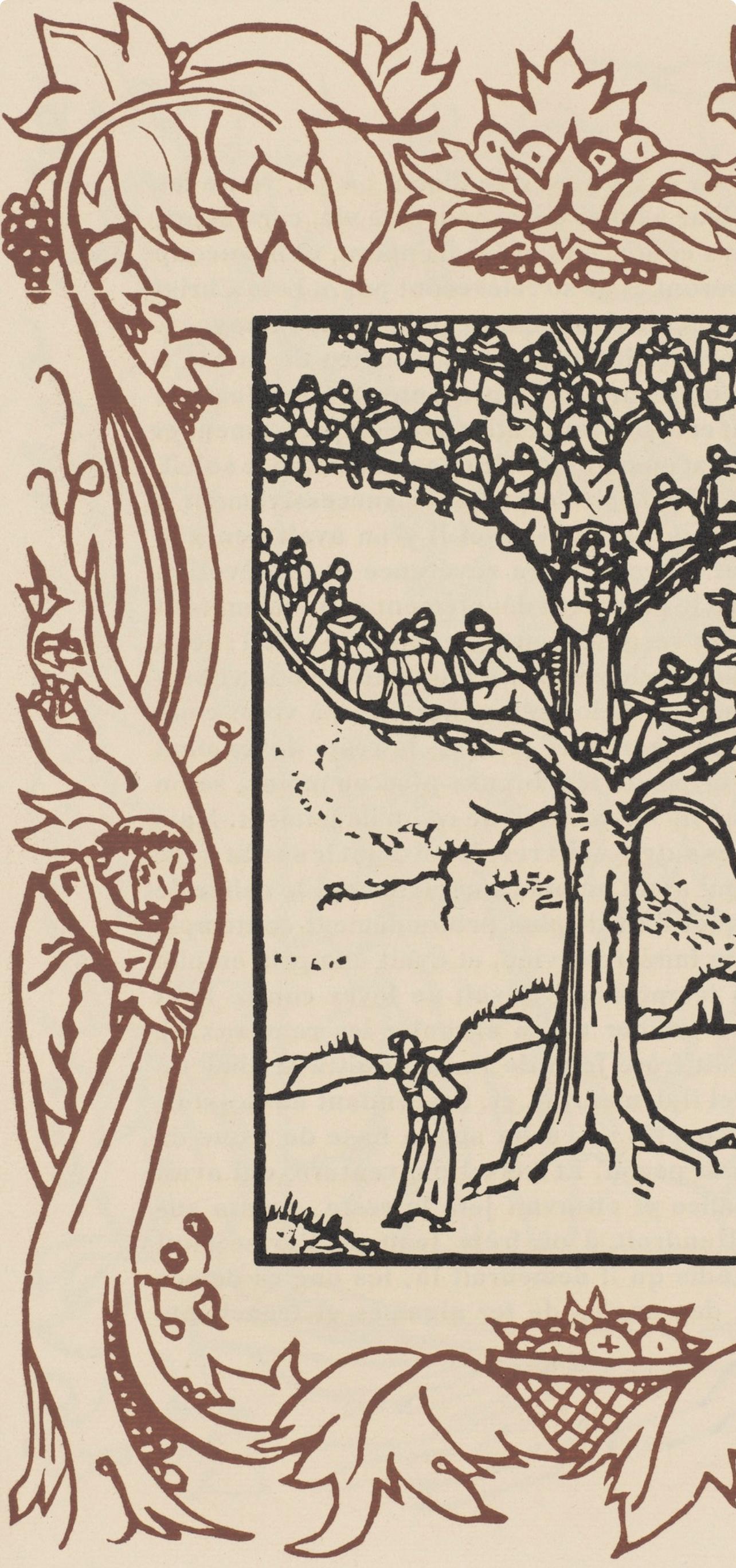 Wood engraving on vergé d'Arches paper. Inscription: unsigned and unnumbered, as issued. Good condition. Notes: From the volume, Les Petites Fleurs de St. François, 1928. Published by Ambroise Vollard, éditeur, Paris; printed by l'imprimerie Féquet