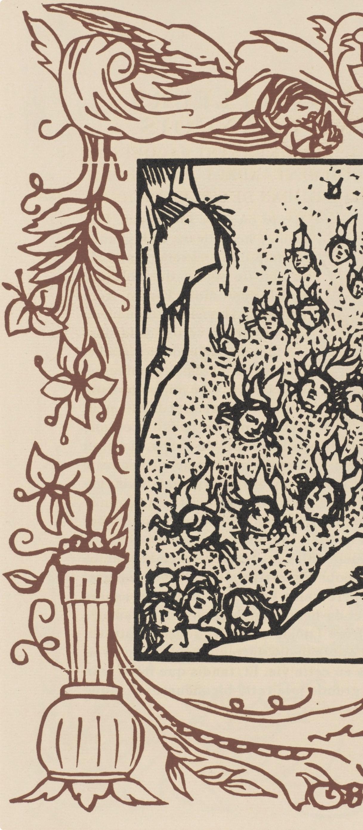 Wood engraving on vergé d'Arches paper. Inscription: unsigned and unnumbered, as issued. Good condition. Notes: From the volume, Les Petites Fleurs de St. François, 1928. Published by Ambroise Vollard, éditeur, Paris; printed by l'imprimerie Féquet