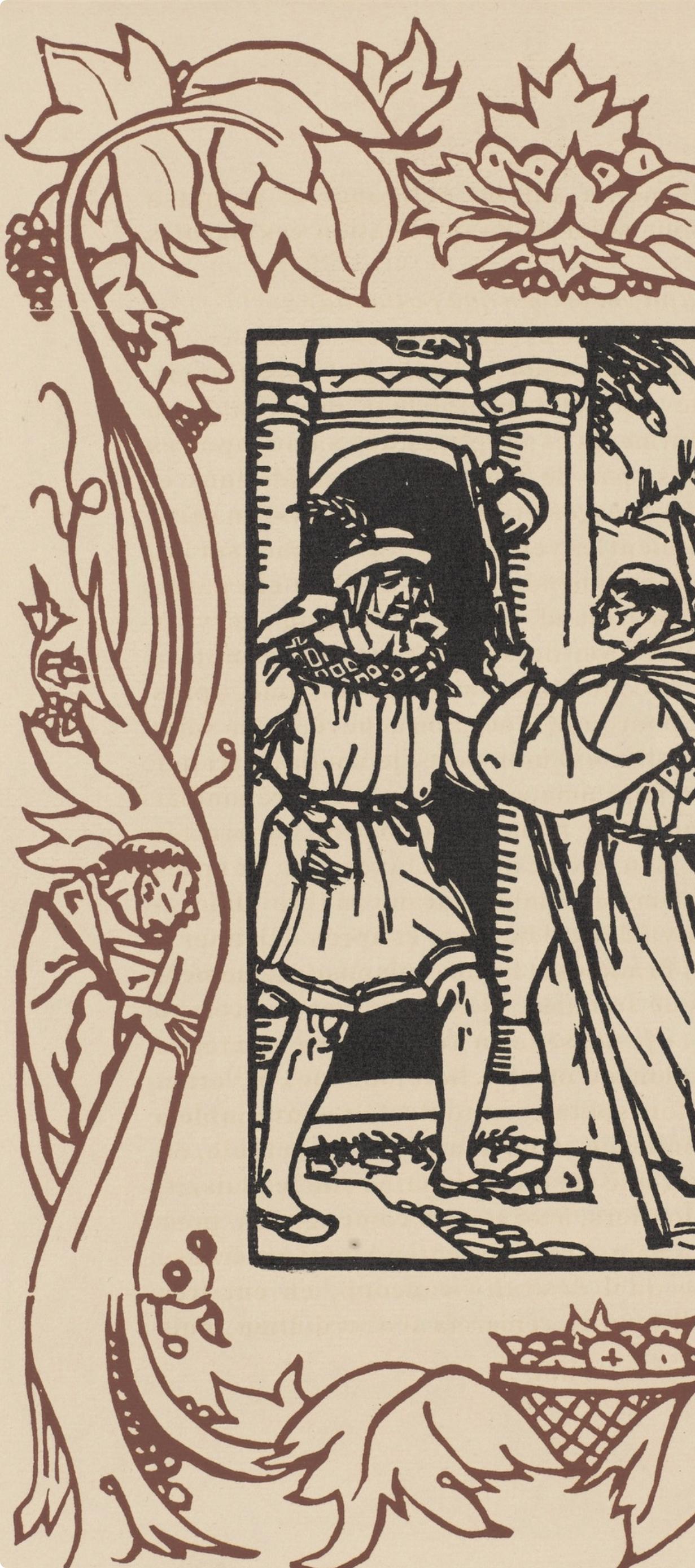 Wood engraving on vergé d'Arches paper. Inscription: unsigned and unnumbered, as issued. Good condition. Notes: From the volume, Les Petites Fleurs de St. François, 1928. Published by Ambroise Vollard, éditeur, Paris; printed by l'imprimerie Féquet