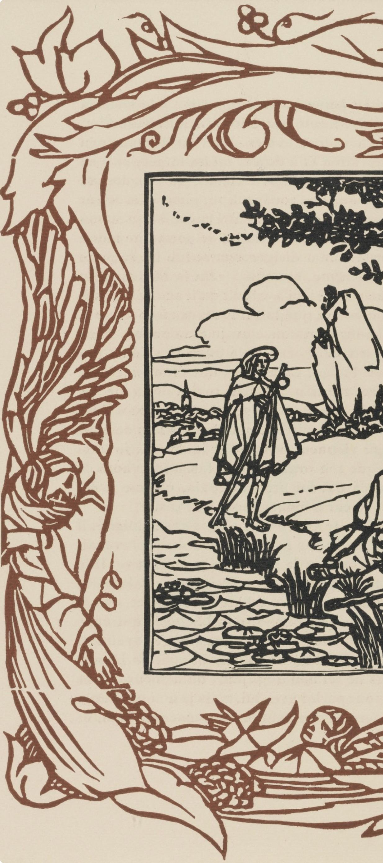 Wood engraving on vergé d'Arches paper. Inscription: unsigned and unnumbered, as issued. Good condition. Notes: From the volume, Les Petites Fleurs de St. François, 1928. Published by Ambroise Vollard, éditeur, Paris; printed by l'imprimerie Féquet