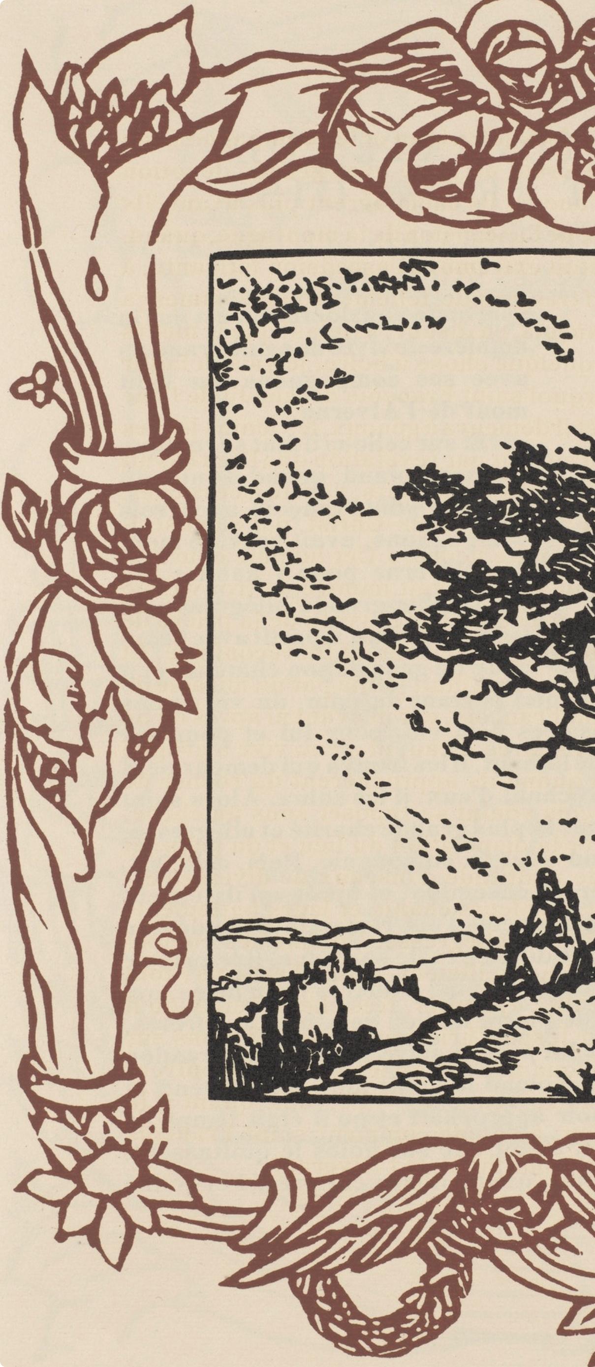 Wood engraving on vergé d'Arches paper. Inscription: unsigned and unnumbered, as issued. Good condition. Notes: From the volume, Les Petites Fleurs de St. François, 1928. Published by Ambroise Vollard, éditeur, Paris; printed by l'imprimerie Féquet