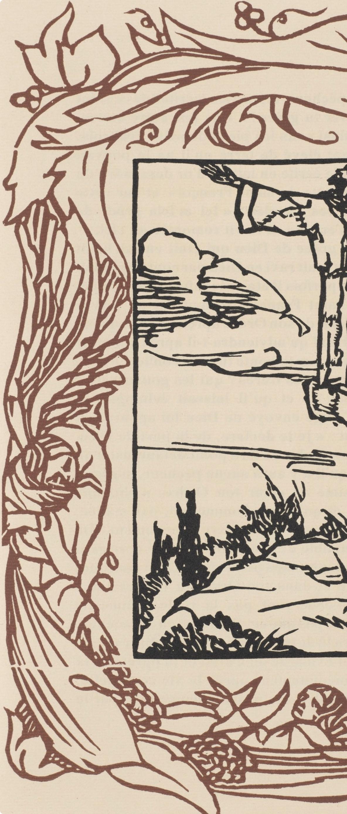 Wood engraving on vergé d'Arches paper. Inscription: unsigned and unnumbered, as issued. Good condition. Notes: From the volume, Les Petites Fleurs de St. François, 1928. Published by Ambroise Vollard, éditeur, Paris; printed by l'imprimerie Féquet
