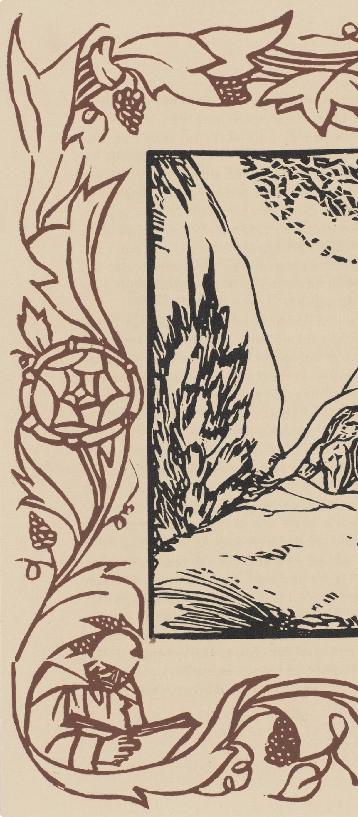 Wood engraving on vergé d'Arches paper. Inscription: unsigned and unnumbered, as issued. Good condition. Notes: From the volume, Les Petites Fleurs de St. François, 1928. Published by Ambroise Vollard, éditeur, Paris; printed by l'imprimerie Féquet