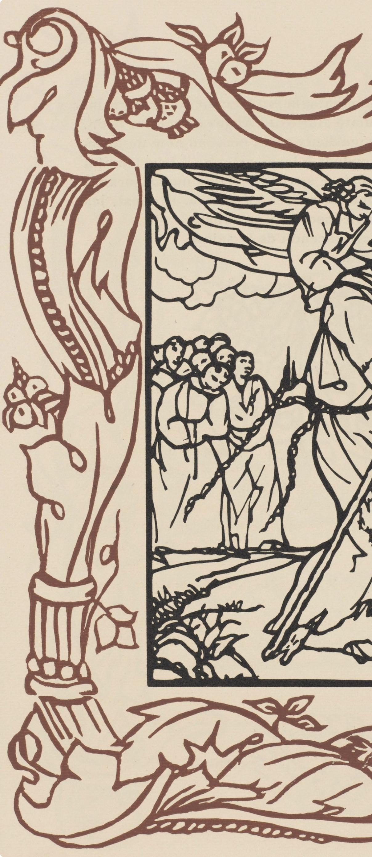 Wood engraving on vergé d'Arches paper. Inscription: unsigned and unnumbered, as issued. Good condition. Notes: From the volume, Les Petites Fleurs de St. François, 1928. Published by Ambroise Vollard, éditeur, Paris; printed by l'imprimerie Féquet