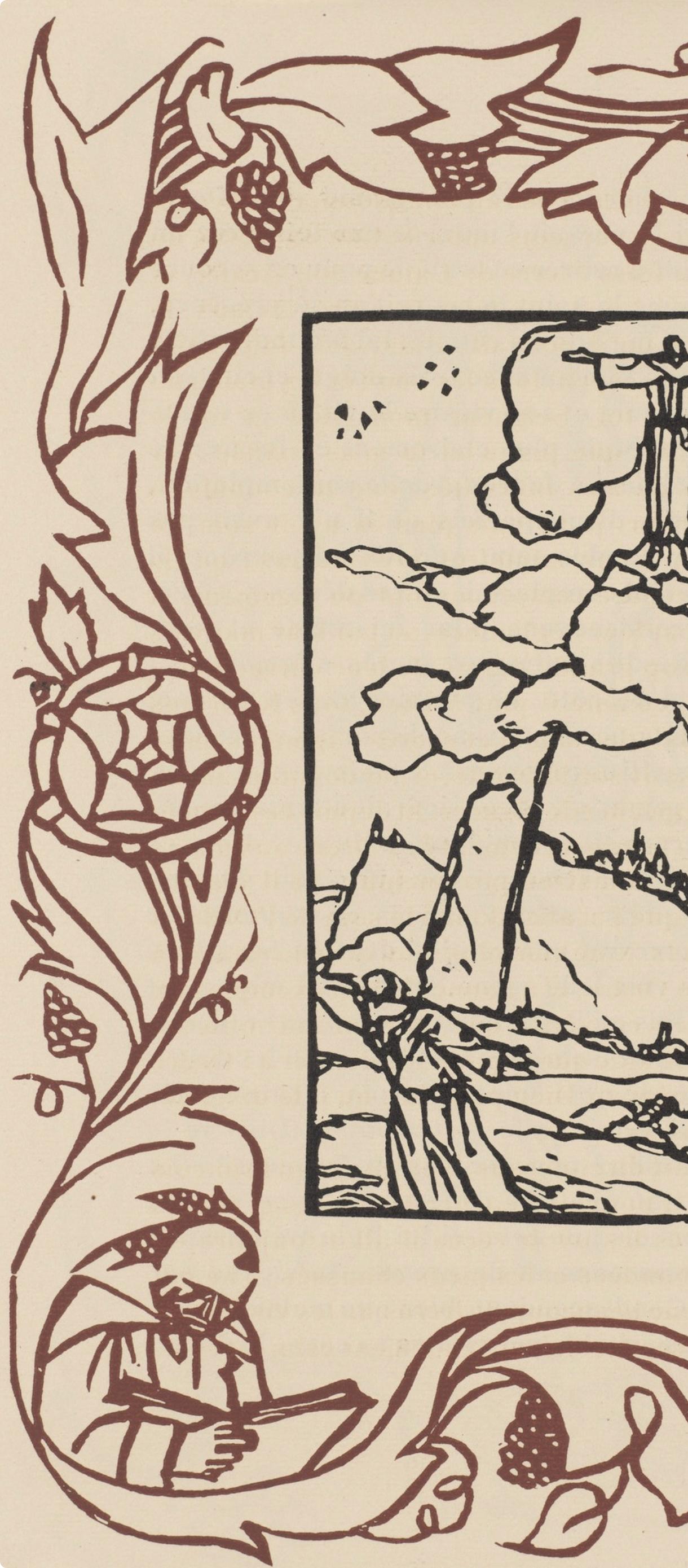 Holzstich auf vergé d'Arches-Papier. Aufschrift: unsigniert und nicht nummeriert, wie ausgegeben. Guter Zustand. Anmerkungen: Aus dem Band Les Petites Fleurs de St. François, 1928. Herausgegeben von Ambroise Vollard, éditeur, Paris; gedruckt von