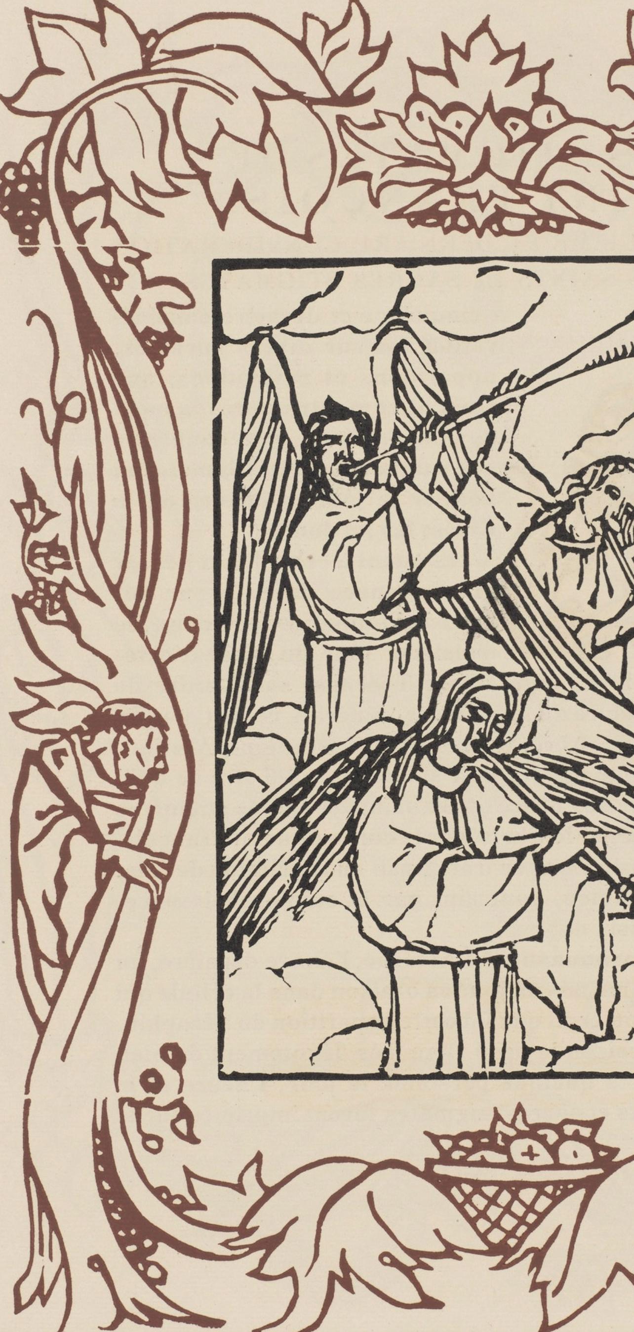 Wood engraving on vergé d'Arches paper. Inscription: unsigned and unnumbered, as issued. Good condition. Notes: From the volume, Les Petites Fleurs de St. François, 1928. Published by Ambroise Vollard, éditeur, Paris; printed by l'imprimerie Féquet
