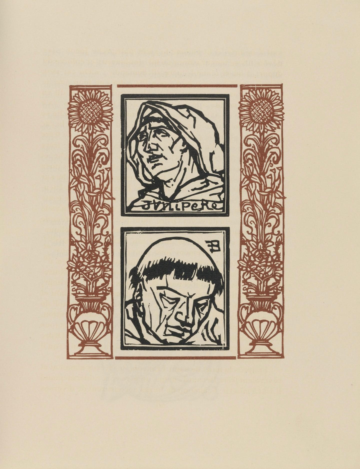 Wood engraving on vergé d'Arches paper. Inscription: unsigned and unnumbered, as issued. Good condition. Notes: From the volume, Les Petites Fleurs de St. François, 1928. Published by Ambroise Vollard, éditeur, Paris; printed by l'imprimerie Féquet