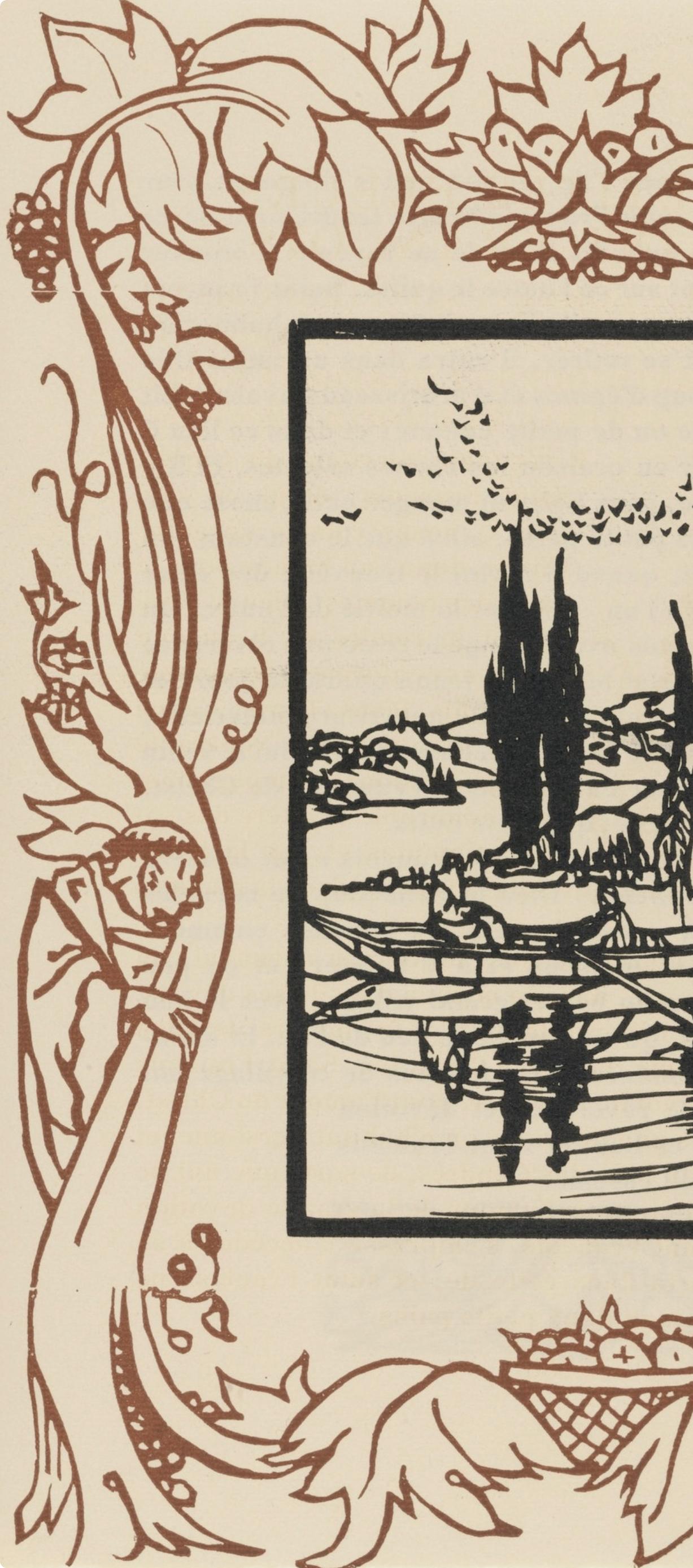 Wood engraving on vergé d'Arches paper. Inscription: unsigned and unnumbered, as issued. Good condition. Notes: From the volume, Les Petites Fleurs de St. François, 1928. Published by Ambroise Vollard, éditeur, Paris; printed by l'imprimerie Féquet