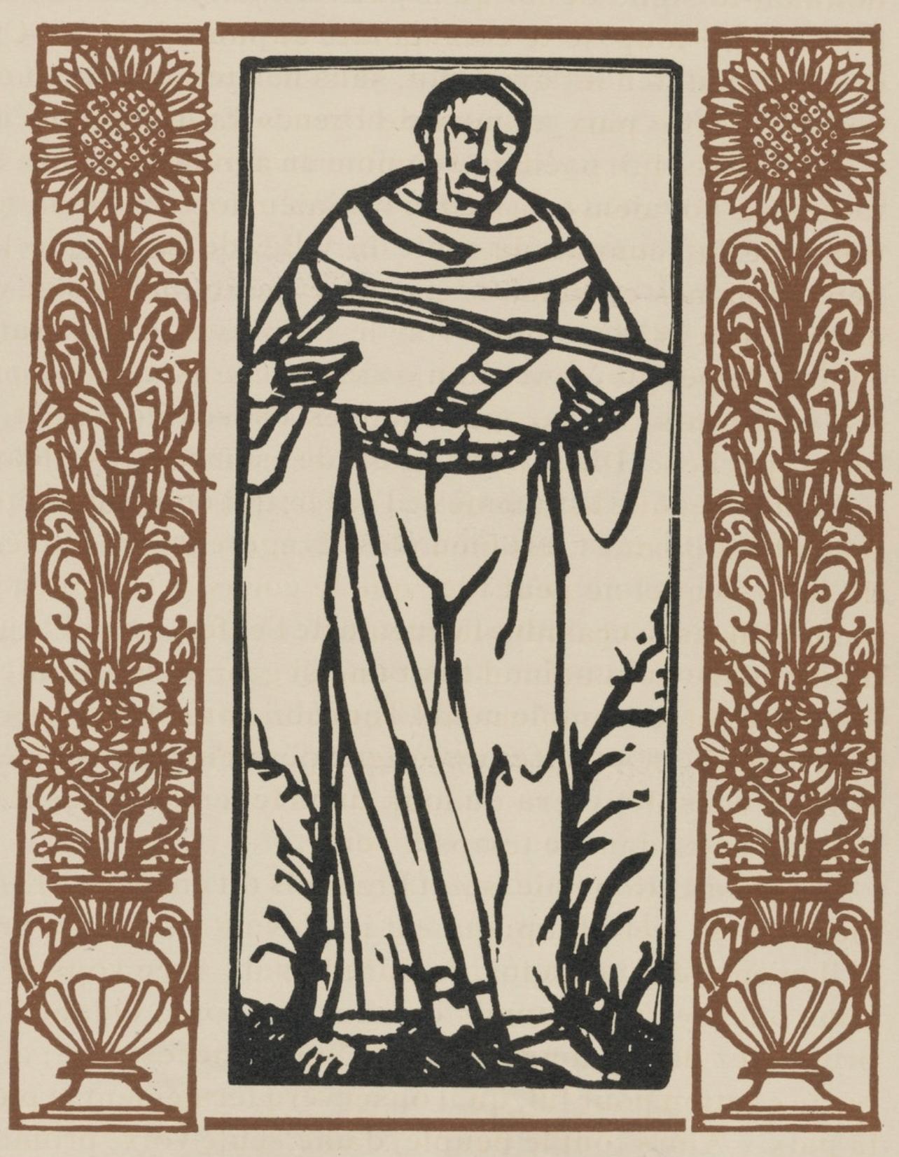 Emile Bernard Landscape Print - Composition (Morane, N° 100), Les Petites Fleurs de St. Françoise, Émile Bernard