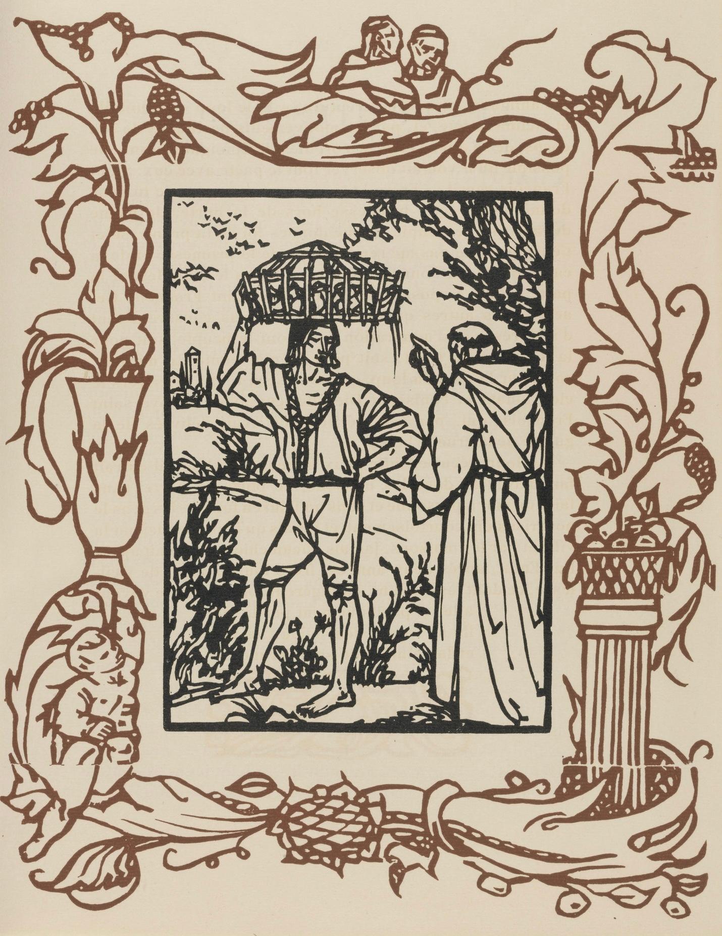 Emile Bernard Landscape Print - Composition (Morane, N° 100), Les Petites Fleurs de St. Françoise, Émile Bernard