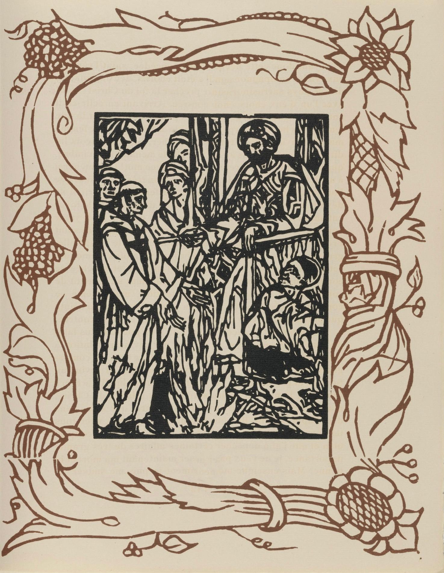 Emile Bernard Landscape Print - Composition (Morane, N° 100), Les Petites Fleurs de St. Françoise, Émile Bernard