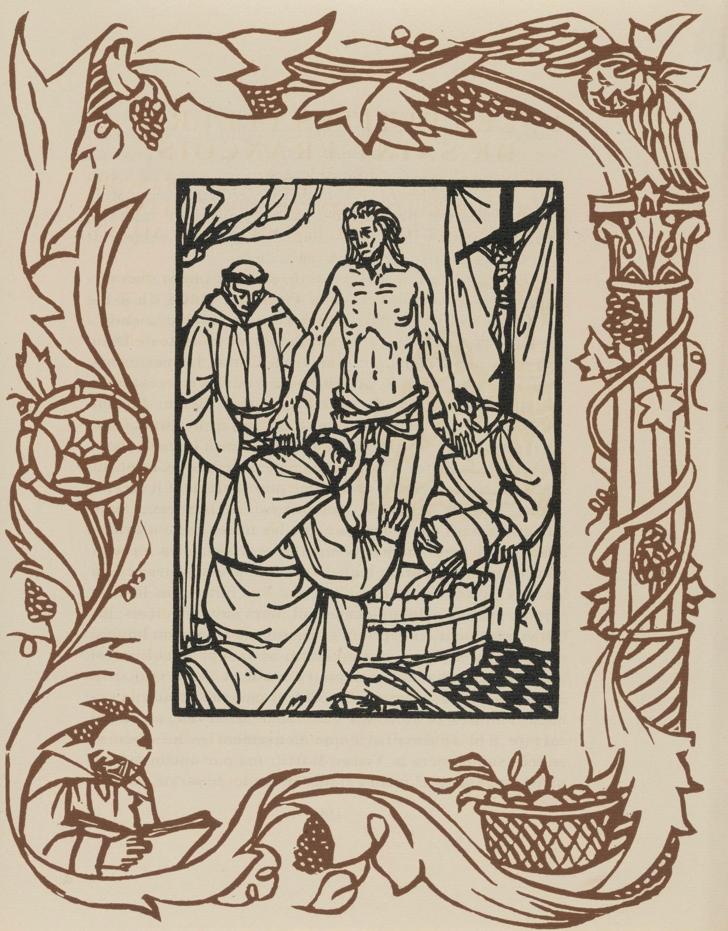 Emile Bernard Figurative Print - Composition (Morane, N° 100), Les Petites Fleurs de St. Françoise, Émile Bernard