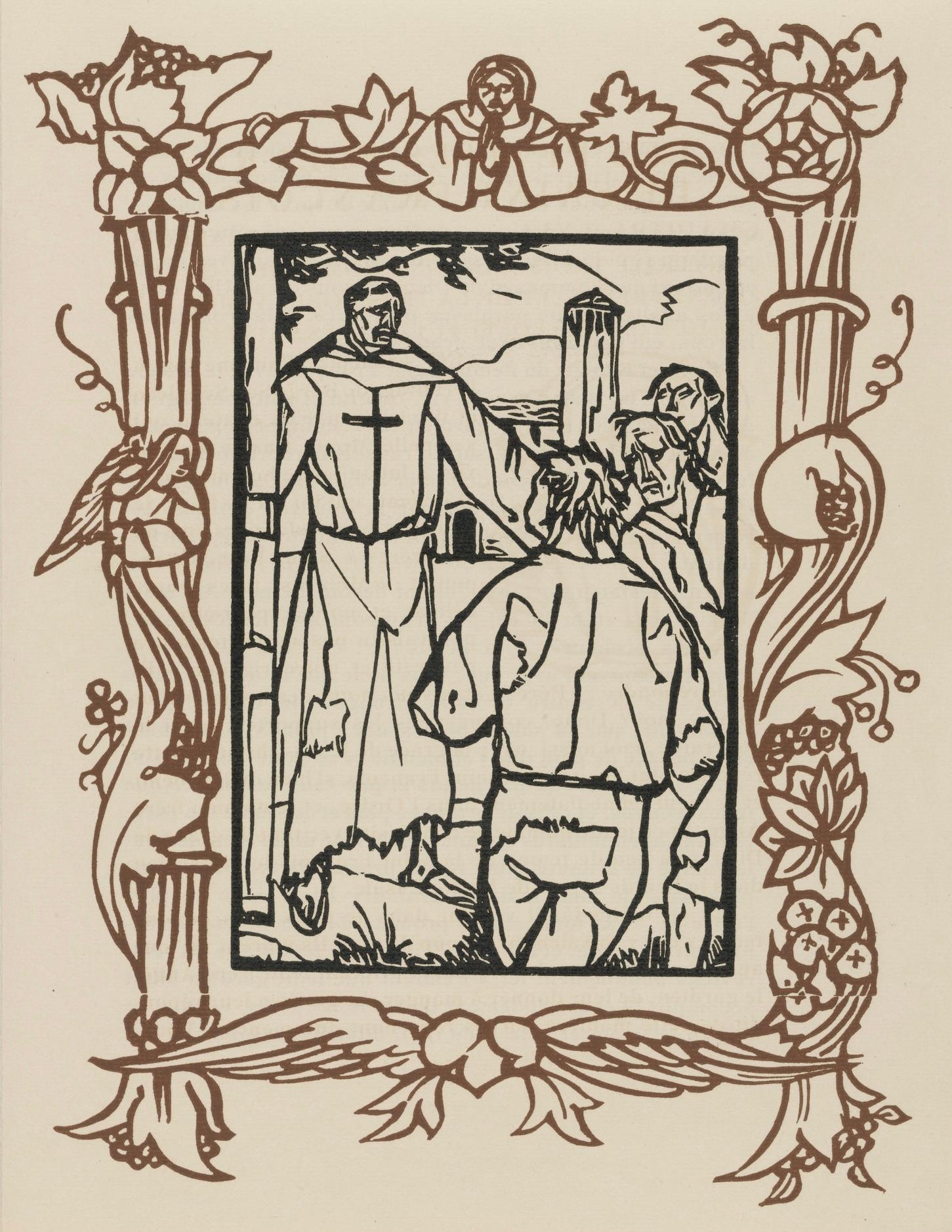 Emile Bernard Landscape Print - Composition (Morane, N° 100), Les Petites Fleurs de St. Françoise, Émile Bernard