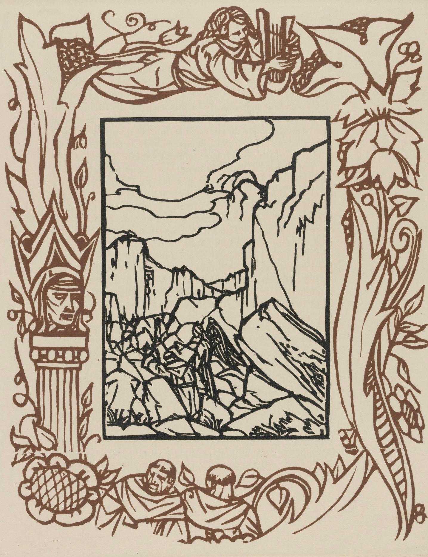 Emile Bernard Landscape Print - Composition (Morane, N° 100), Les Petites Fleurs de St. Françoise, Émile Bernard