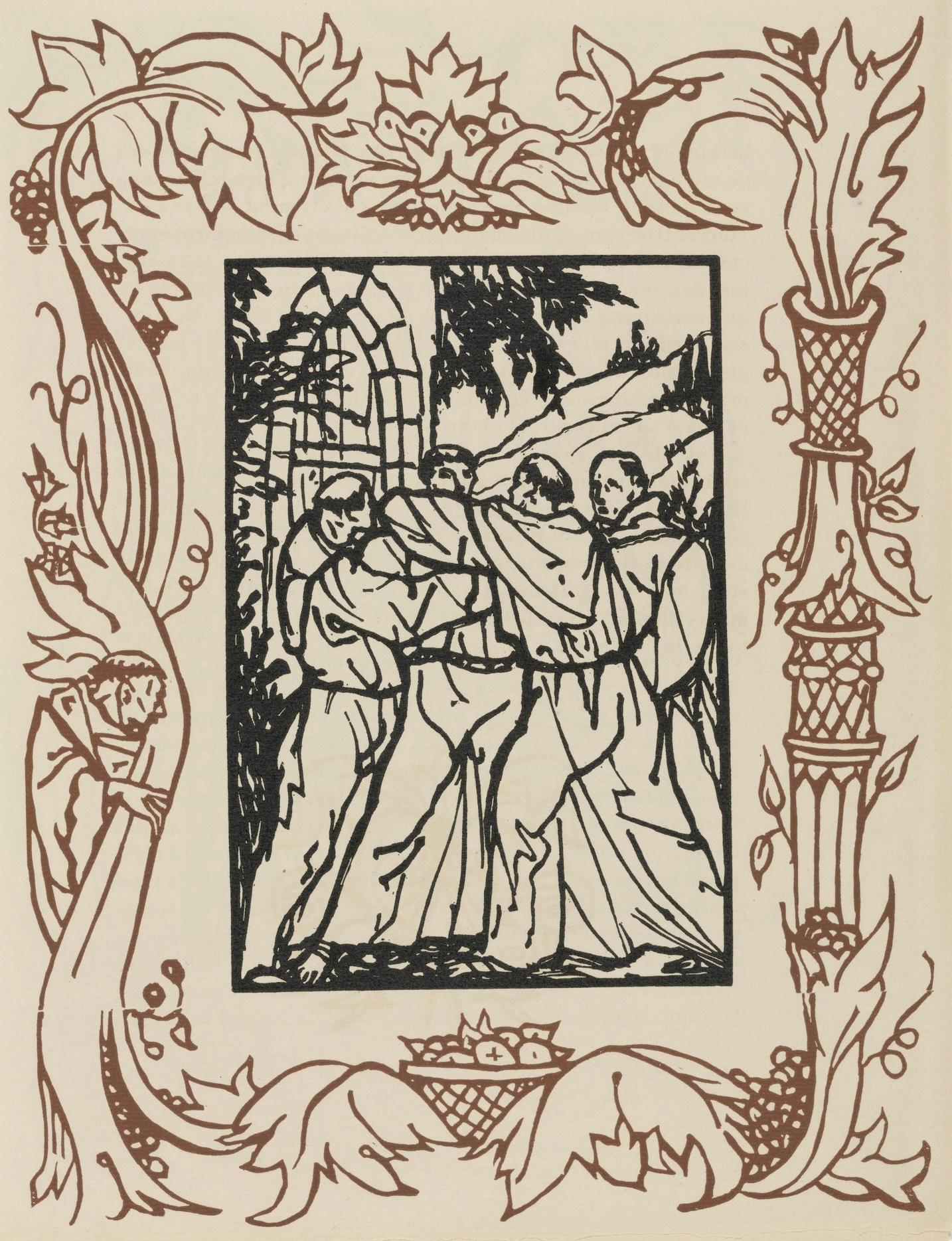 Emile Bernard Landscape Print - Composition (Morane, N° 100), Les Petites Fleurs de St. Françoise, Émile Bernard