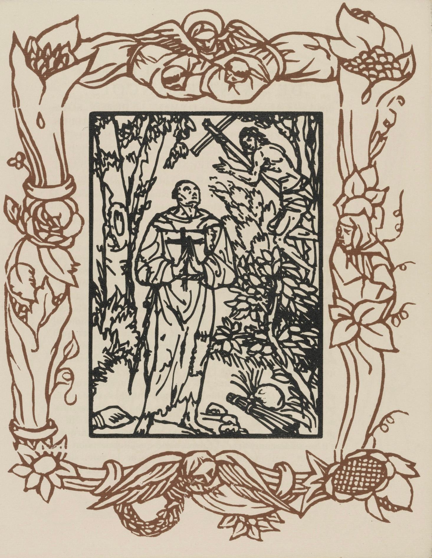 Emile Bernard Landscape Print - Composition (Morane, N° 100), Les Petites Fleurs de St. Françoise, Émile Bernard