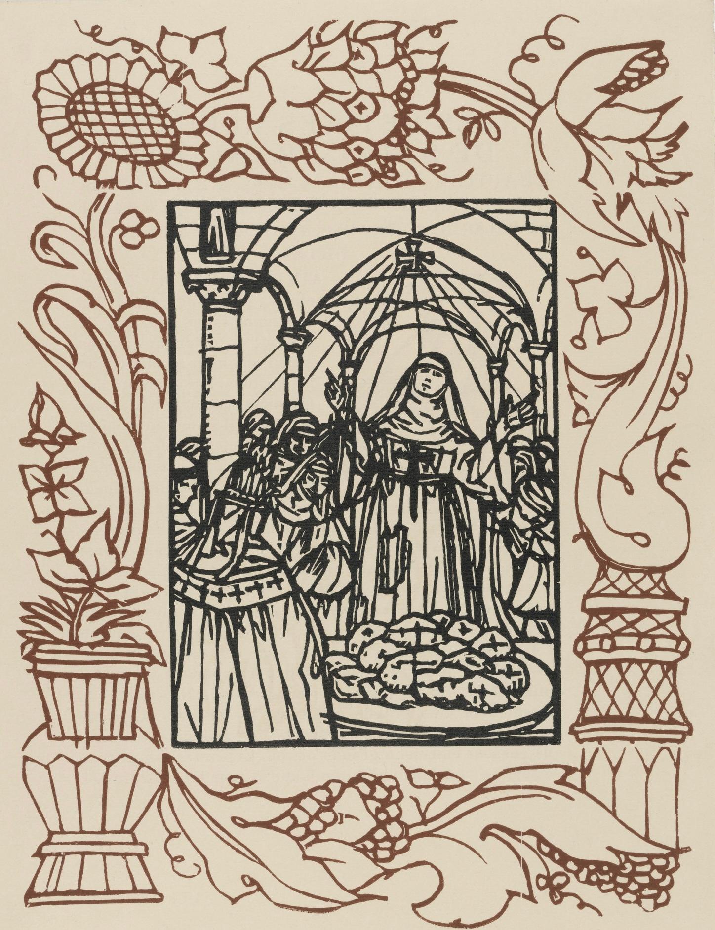 Emile Bernard Landscape Print - Composition (Morane, N° 100), Les Petites Fleurs de St. Françoise, Émile Bernard