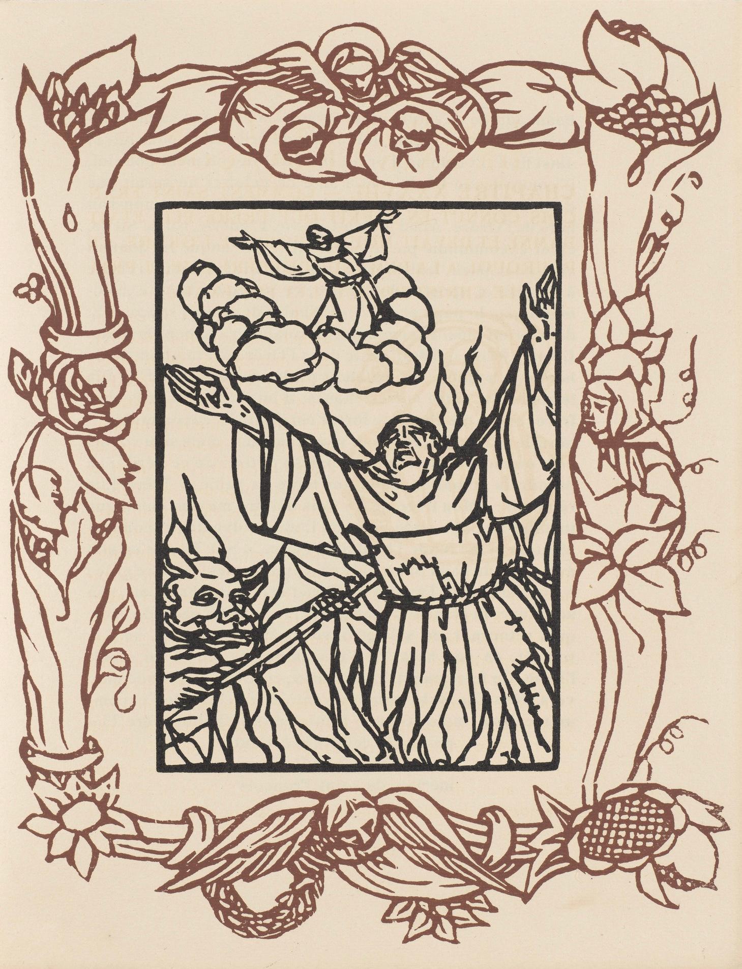 Emile Bernard Landscape Print - Composition (Morane, N° 100), Les Petites Fleurs de St. Françoise, Émile Bernard