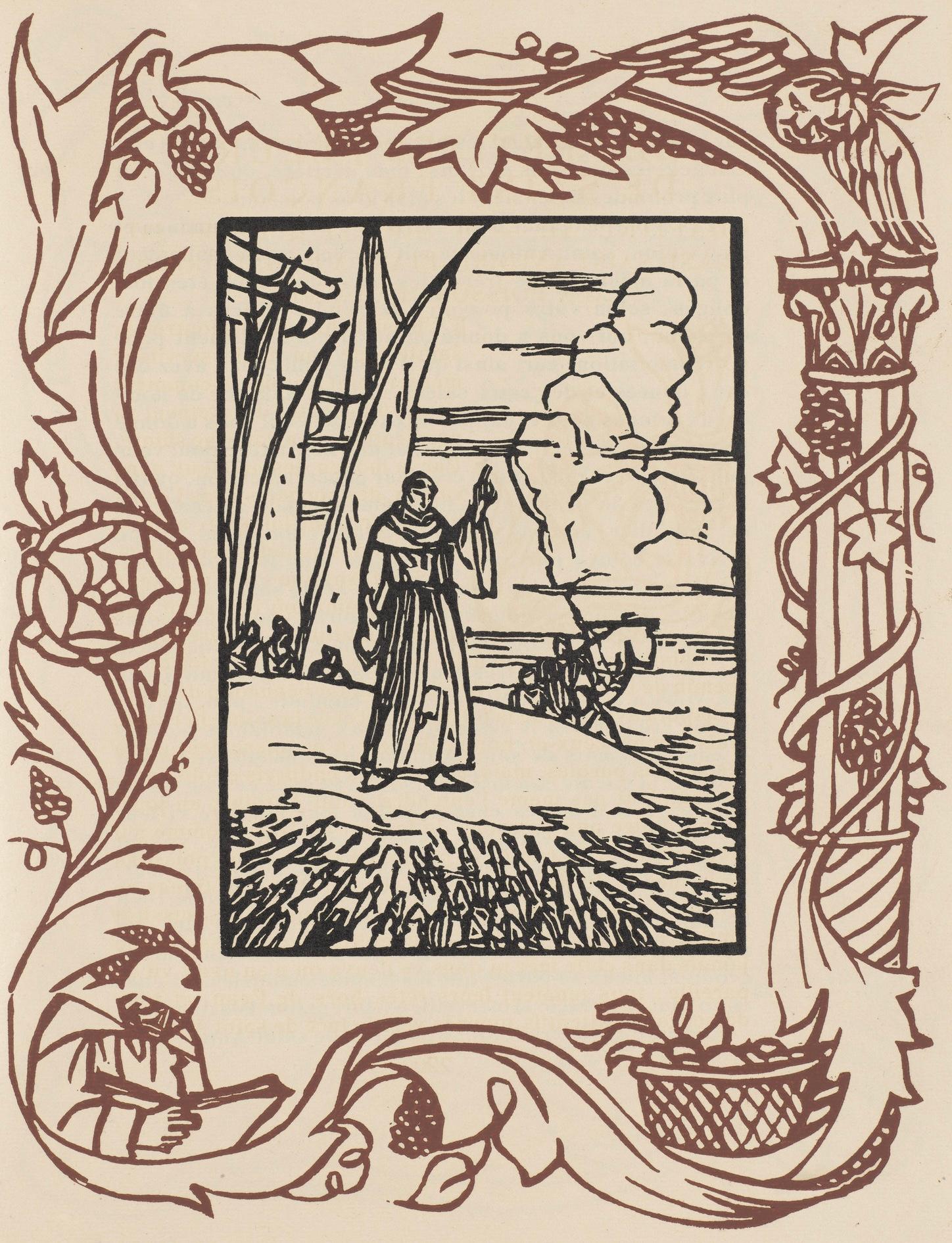Emile Bernard Landscape Print - Composition (Morane, N° 100), Les Petites Fleurs de St. Françoise, Émile Bernard