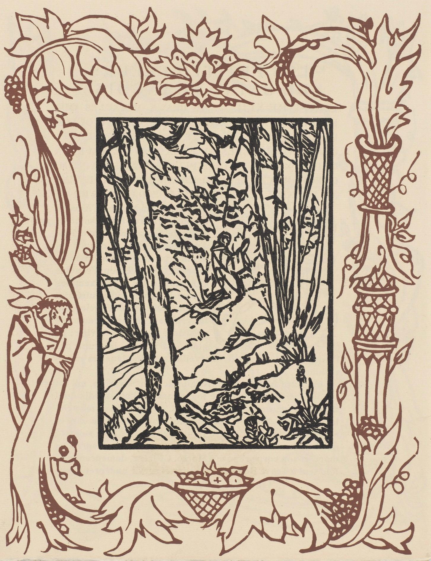 Emile Bernard Landscape Print – Komposition (Morane, N° 100), Les Petites Fleurs de St. Françoise, Émile Bernard