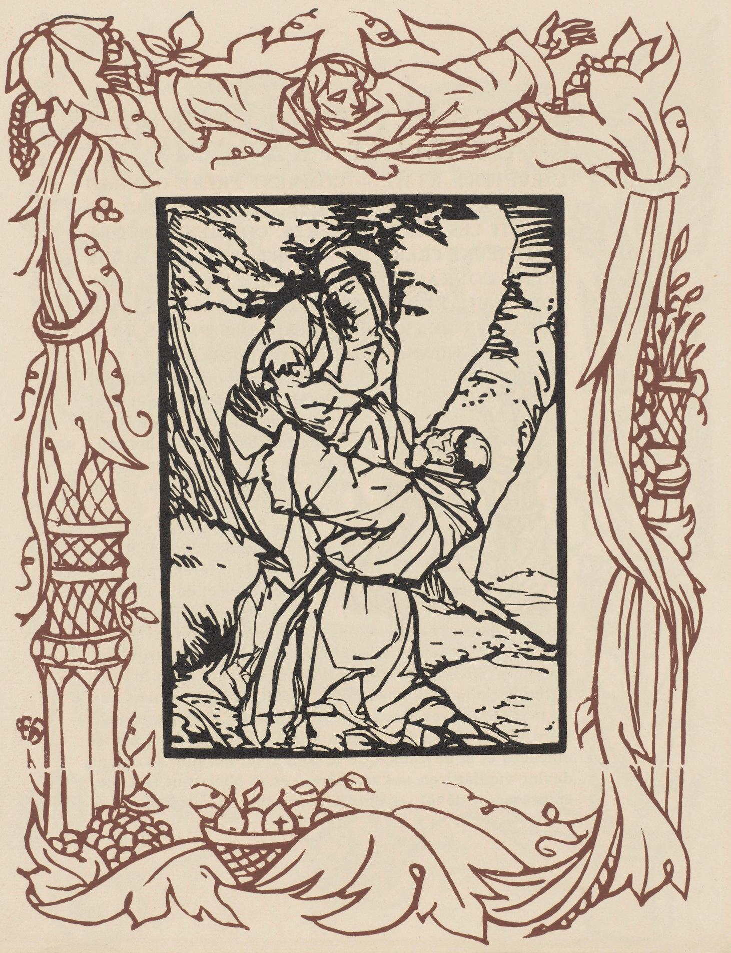 Emile Bernard Landscape Print - Composition (Morane, N° 100), Les Petites Fleurs de St. Françoise, Émile Bernard