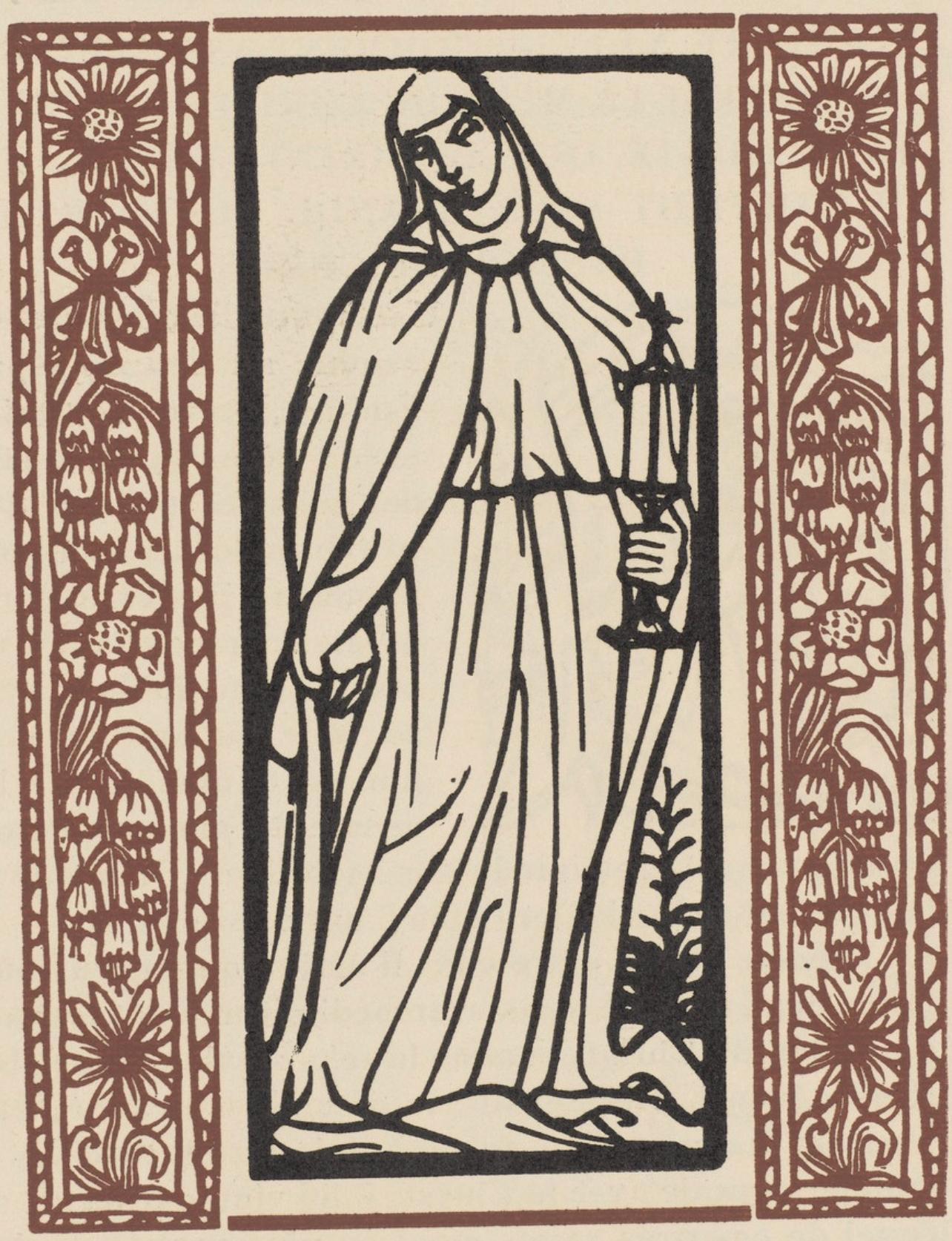 Figurative Print de Emile Bernard - Composición (Morane, N° 100), Les Petites Fleurs de St. Françoise, Émile Bernard