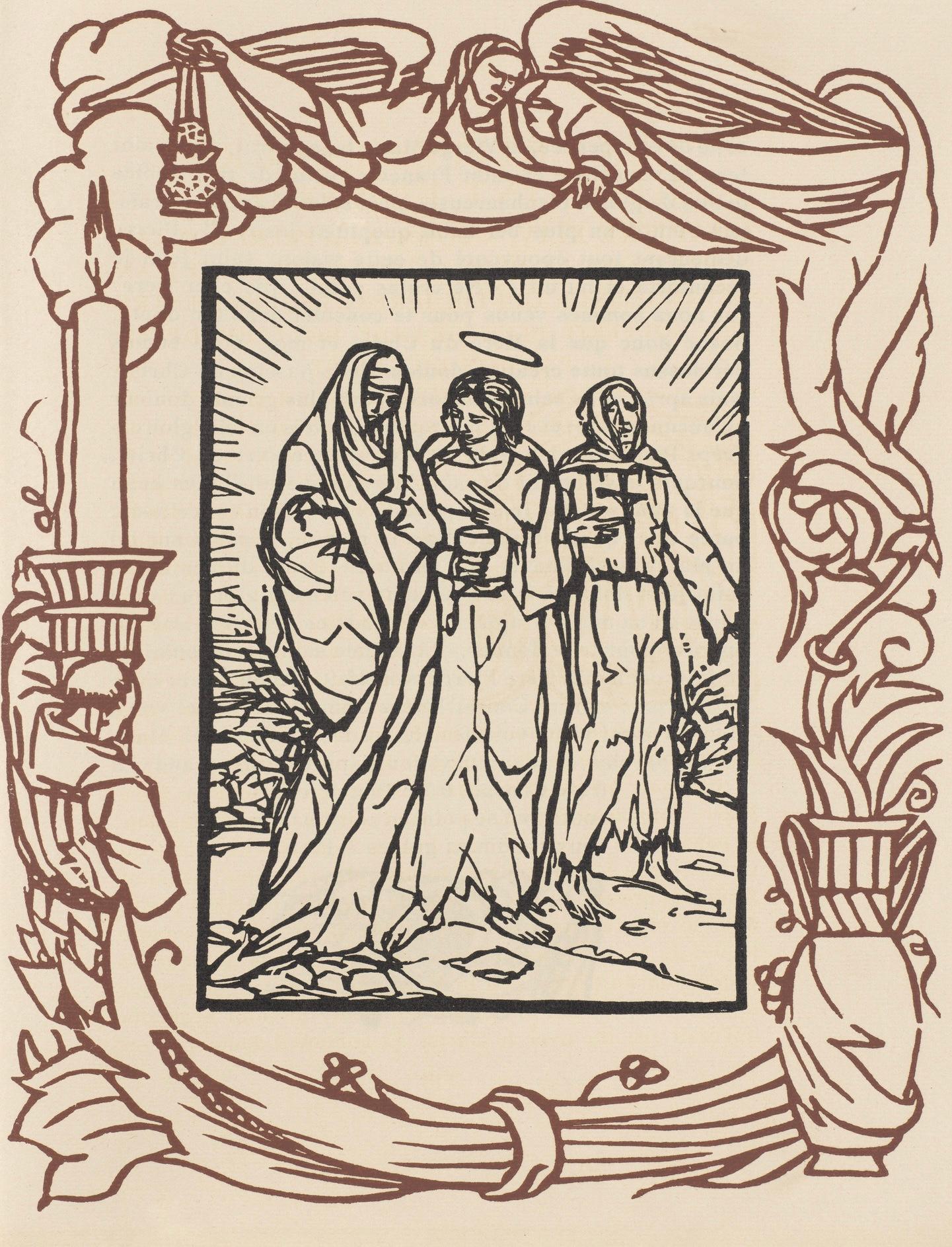 Emile Bernard Landscape Print - Composition (Morane, N° 100), Les Petites Fleurs de St. Françoise, Émile Bernard