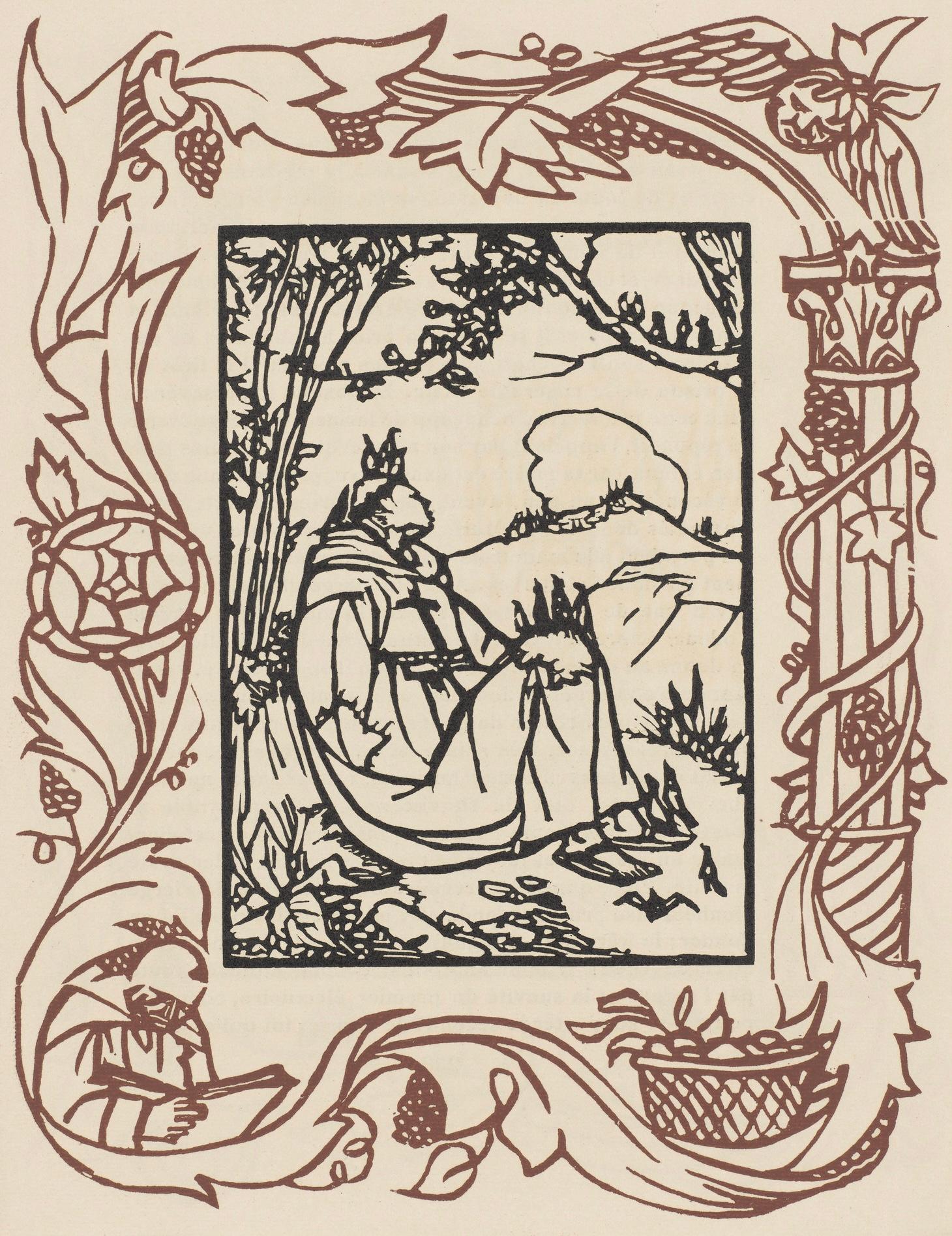 Emile Bernard Figurative Print - Composition (Morane, N° 100), Les Petites Fleurs de St. Françoise, Émile Bernard