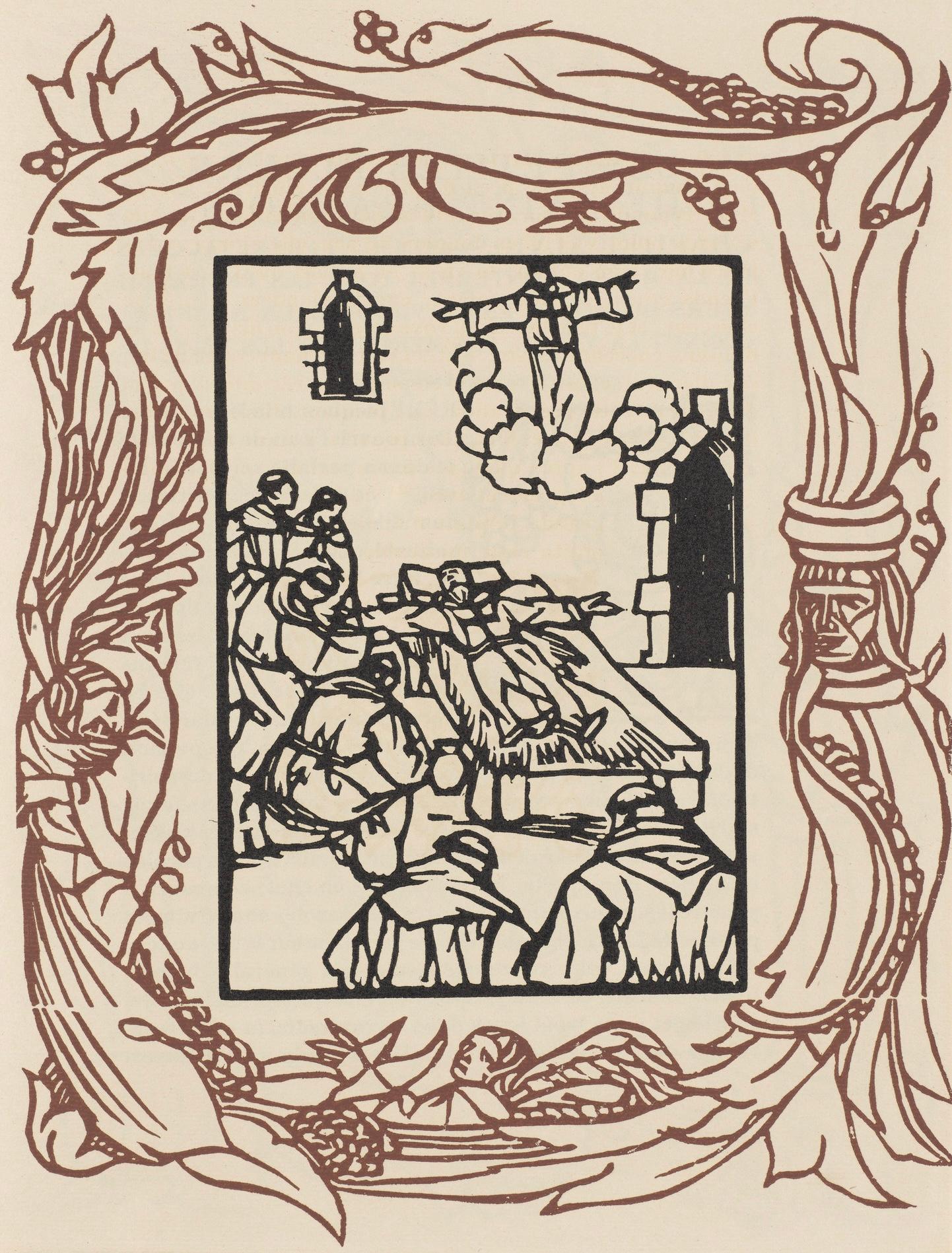 Emile Bernard Figurative Print - Composition (Morane, N° 100), Les Petites Fleurs de St. Françoise, Émile Bernard