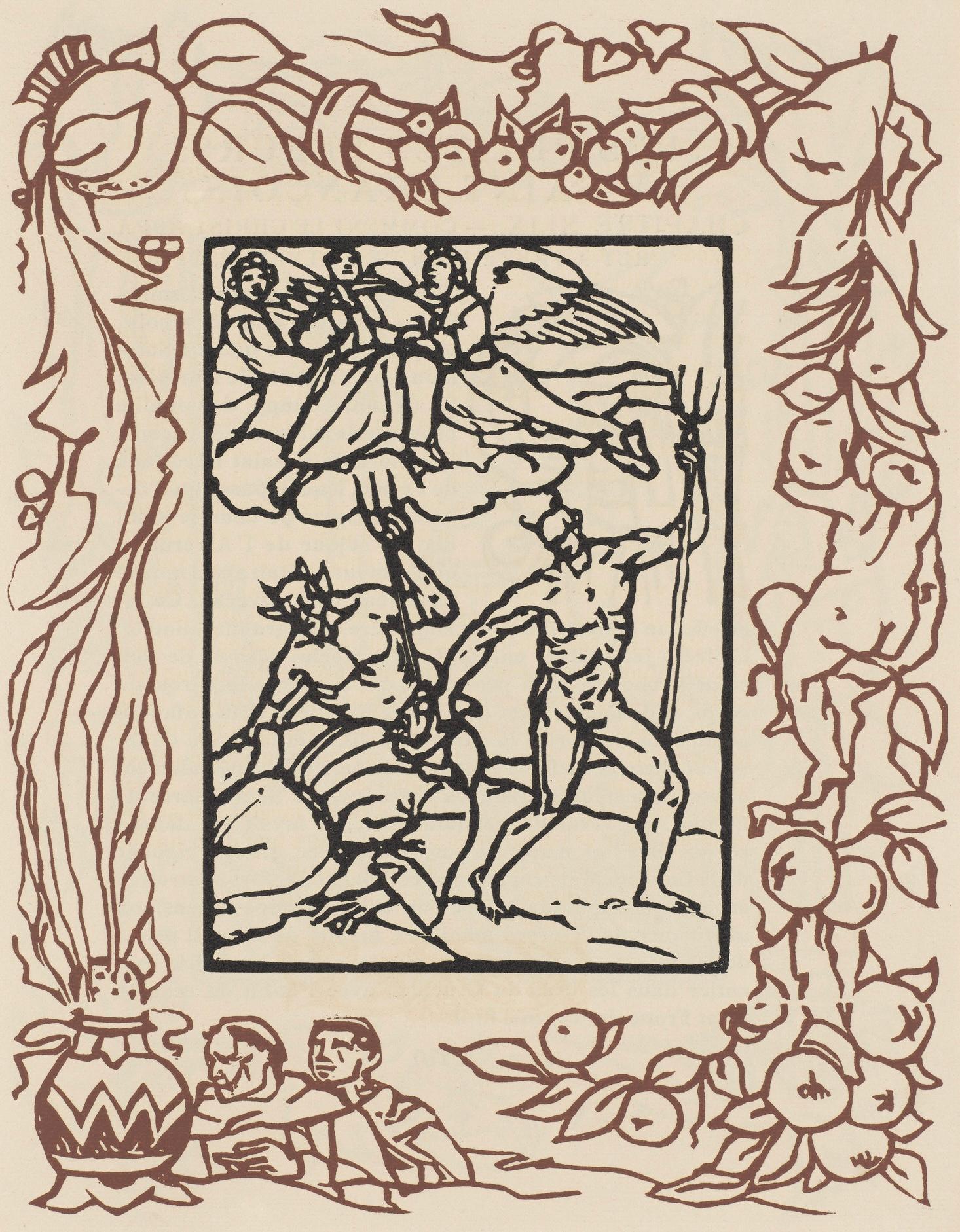 Emile Bernard Landscape Print - Composition (Morane, N° 100), Les Petites Fleurs de St. Françoise, Émile Bernard