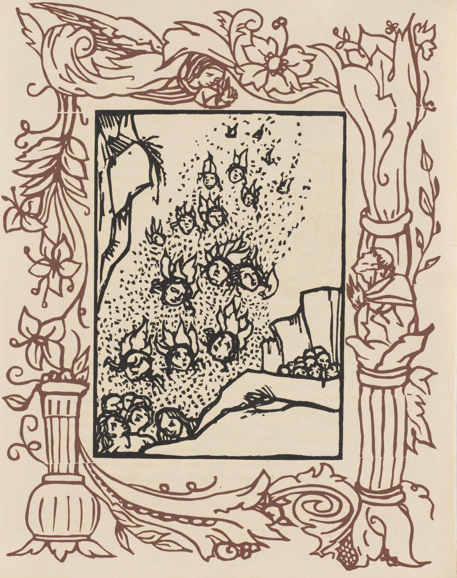 Emile Bernard Landscape Print - Composition (Morane, N° 100), Les Petites Fleurs de St. Françoise, Émile Bernard