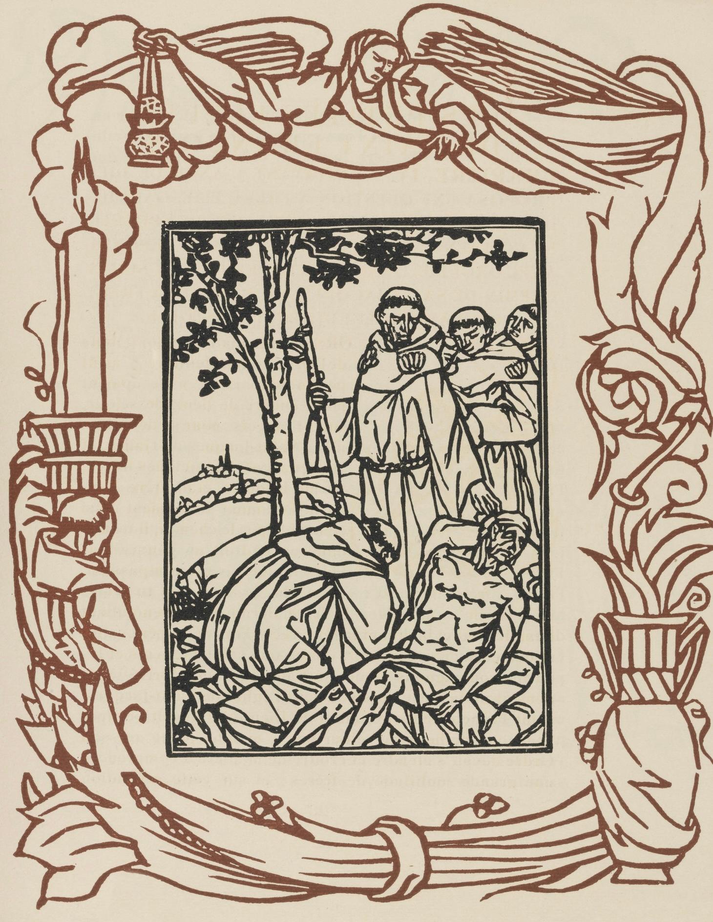 Figurative Print di Emile Bernard - Composizione (Morane, N° 100), Les Petites Fleurs de St. Françoise, Émile Bernard