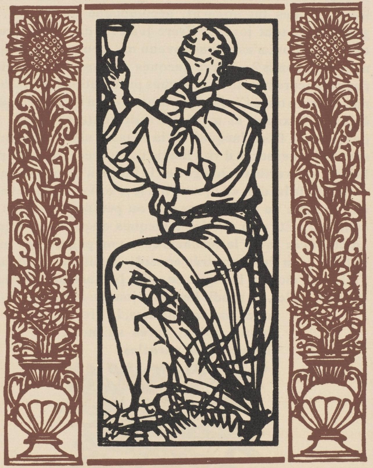Emile Bernard Figurative Print - Composition (Morane, N° 100), Les Petites Fleurs de St. Françoise, Émile Bernard