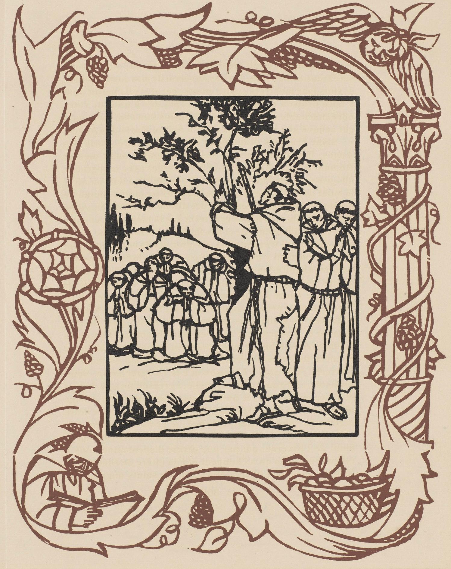 Emile Bernard Landscape Print - Composition (Morane, N° 100), Les Petites Fleurs de St. Françoise, Émile Bernard