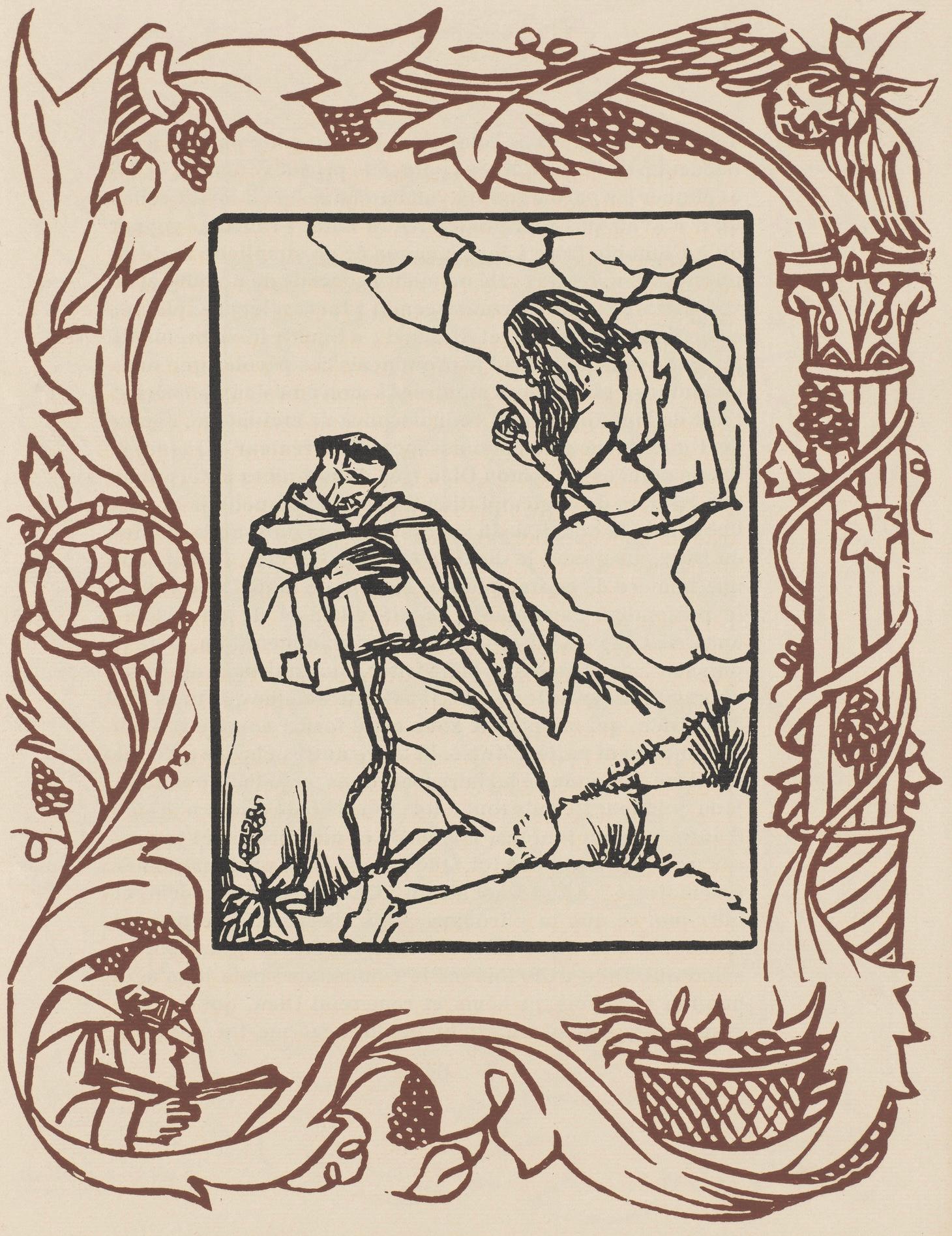 Emile Bernard Landscape Print - Composition (Morane, N° 100), Les Petites Fleurs de St. Françoise, Émile Bernard