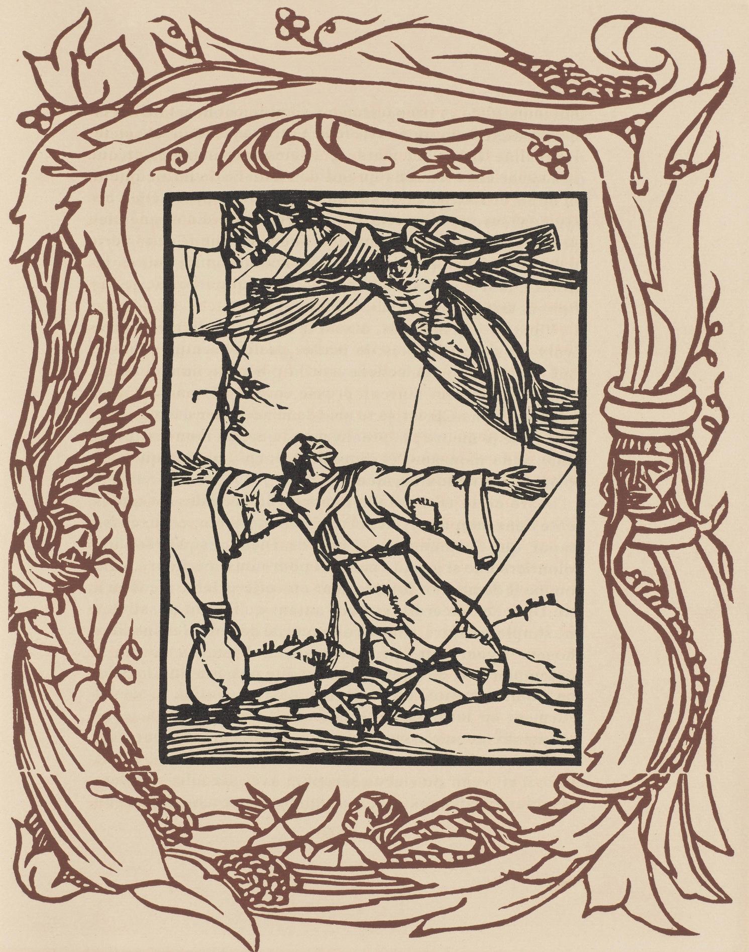 Emile Bernard Figurative Print - Composition (Morane, N° 100), Les Petites Fleurs de St. Françoise, Émile Bernard