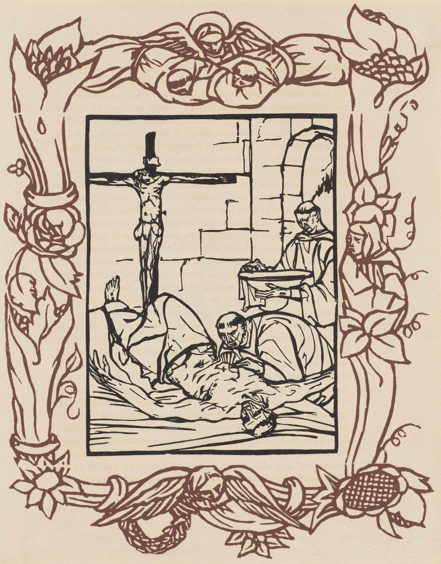 Figurative Print de Emile Bernard - Composición (Morane, N° 100), Les Petites Fleurs de St. Françoise, Émile Bernard