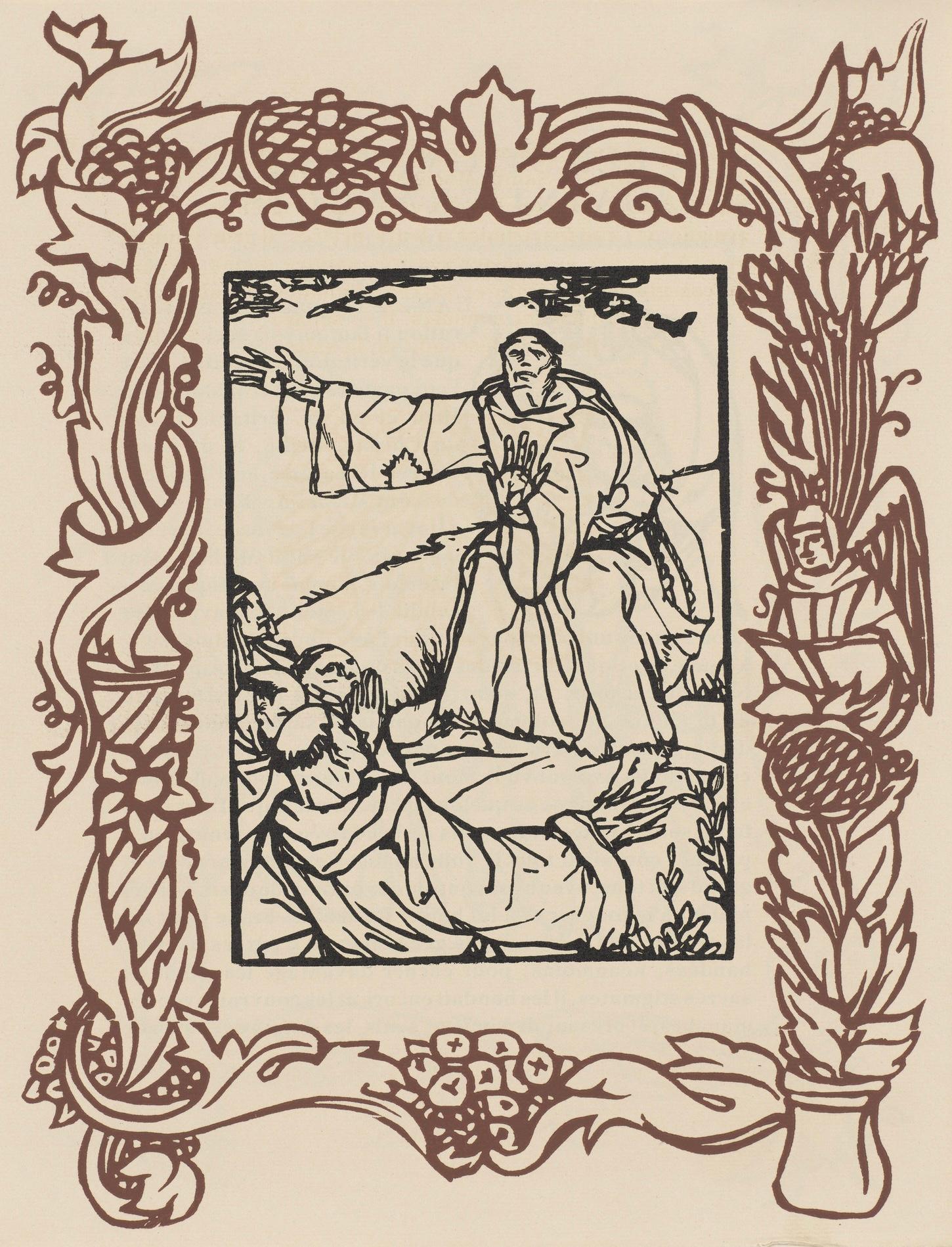 Figurative Print de Emile Bernard - Composición (Morane, N° 100), Les Petites Fleurs de St. Françoise, Émile Bernard