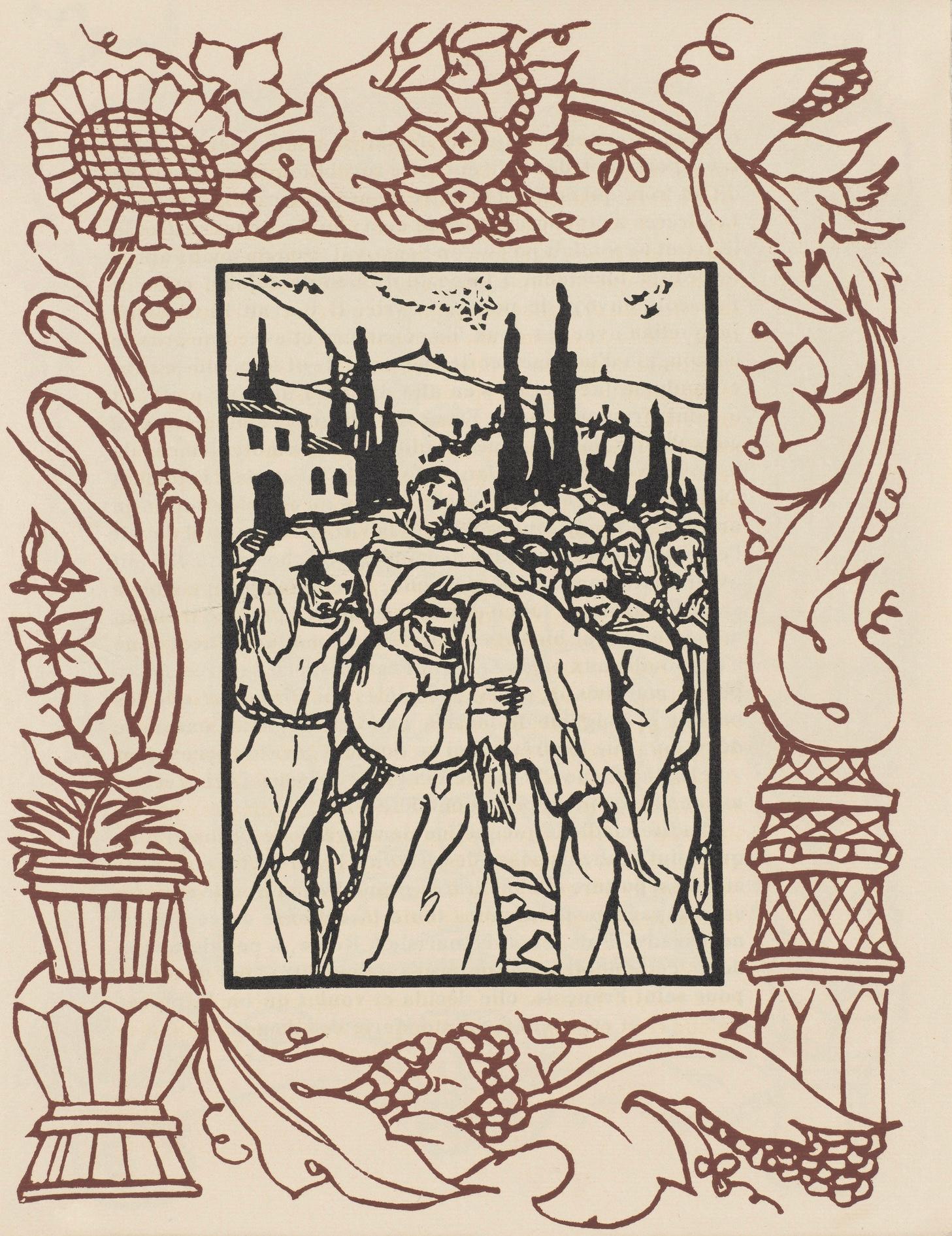 Emile Bernard Landscape Print - Composition (Morane, N° 100), Les Petites Fleurs de St. Françoise, Émile Bernard
