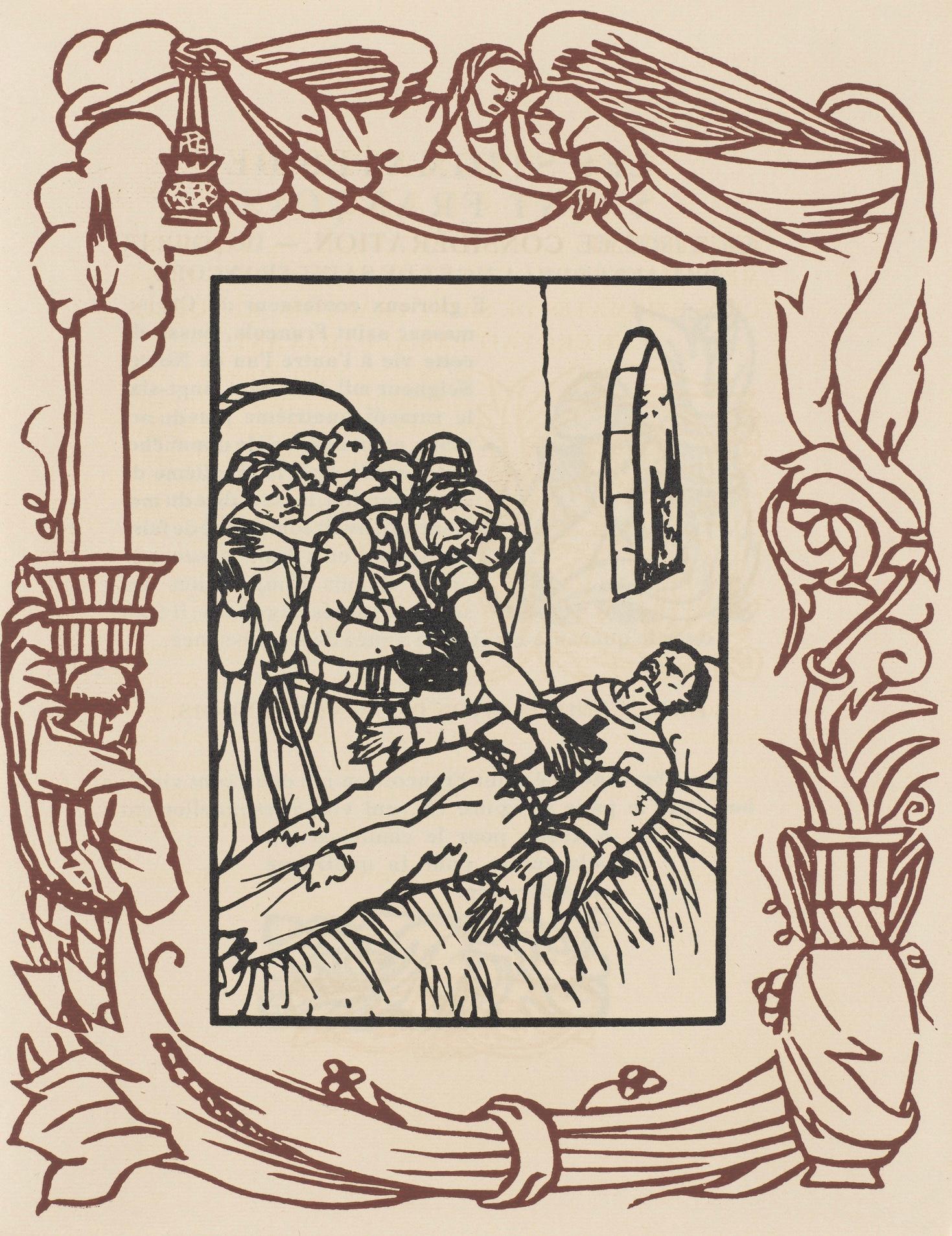 Emile Bernard Figurative Print - Composition (Morane, N° 100), Les Petites Fleurs de St. Françoise, Émile Bernard