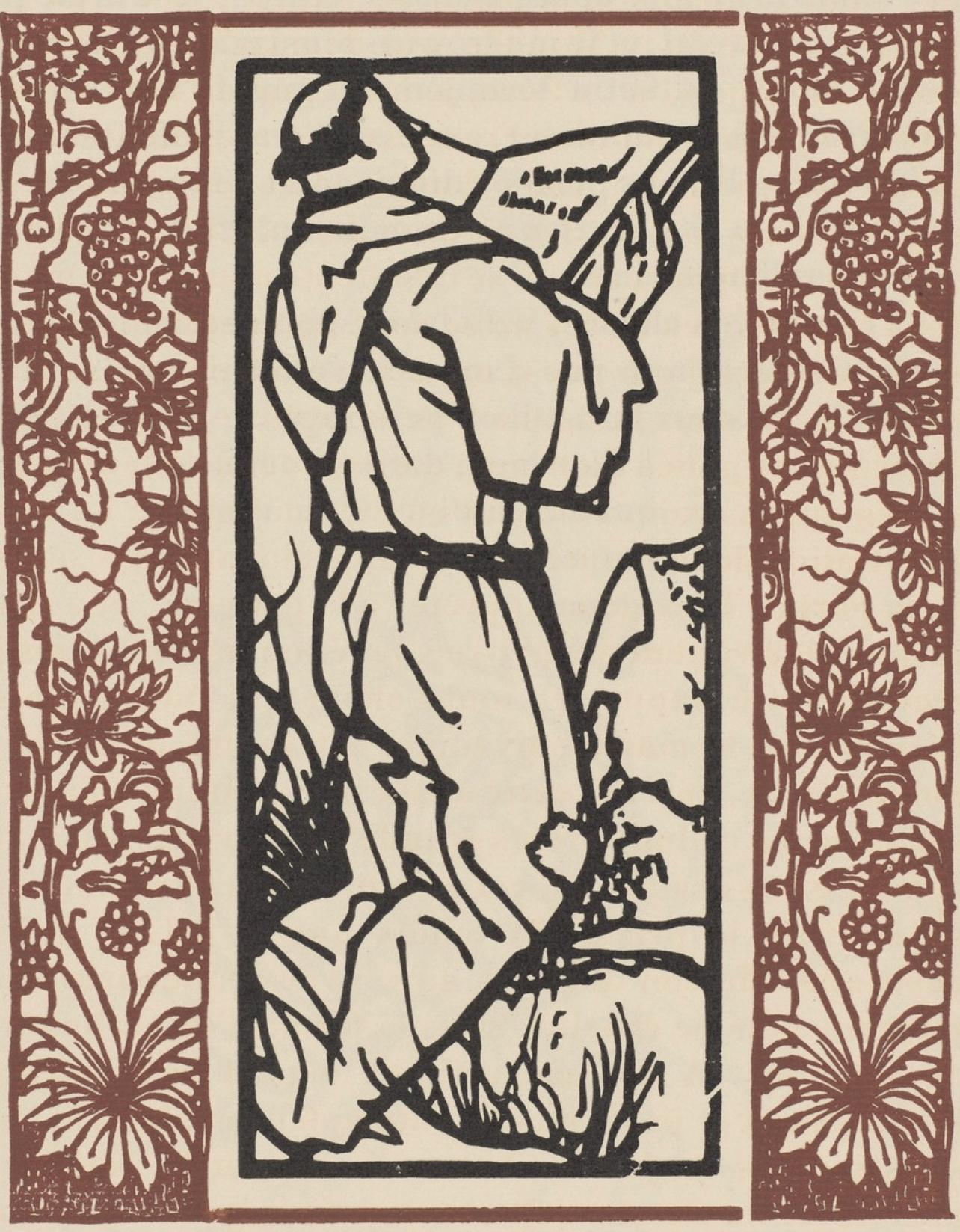 Emile Bernard Landscape Print - Composition (Morane, N° 100), Les Petites Fleurs de St. Françoise, Émile Bernard