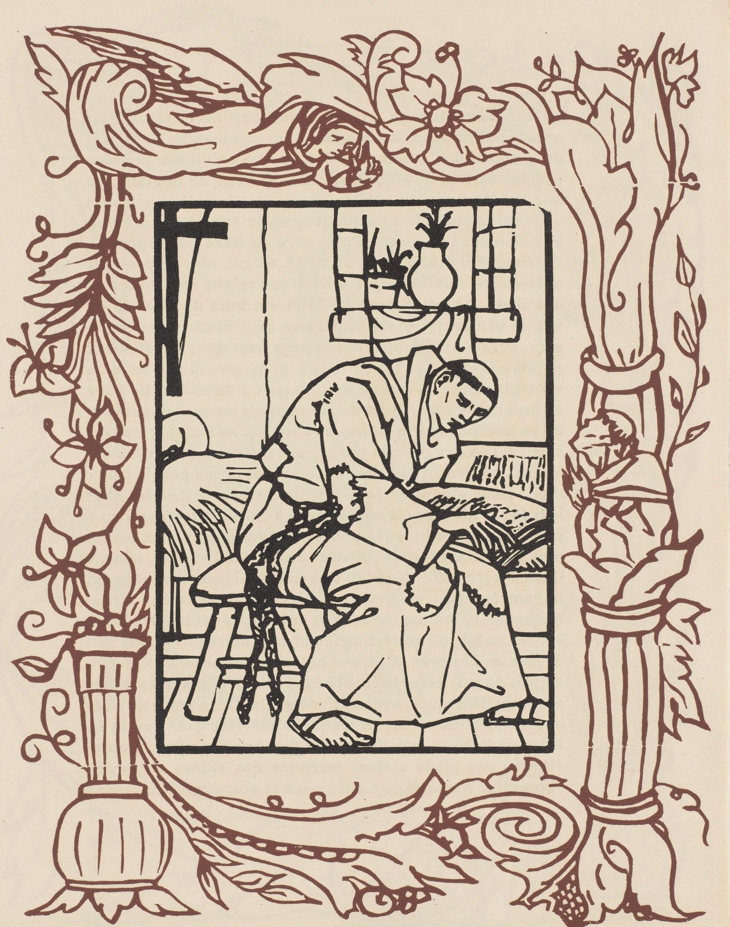 Figurative Print de Emile Bernard - Composición (Morane, N° 100), Les Petites Fleurs de St. Françoise, Émile Bernard