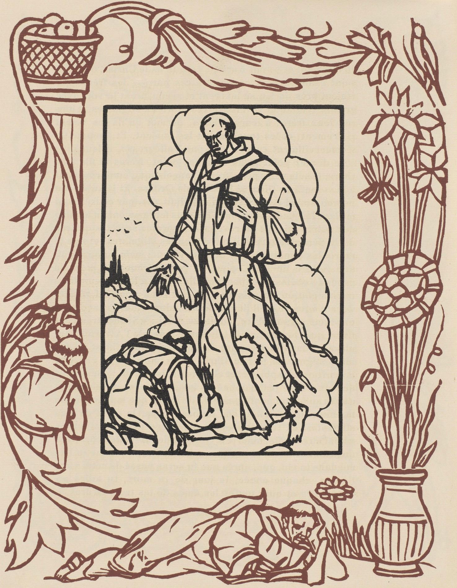 Emile Bernard Landscape Print - Composition (Morane, N° 100), Les Petites Fleurs de St. Françoise, Émile Bernard