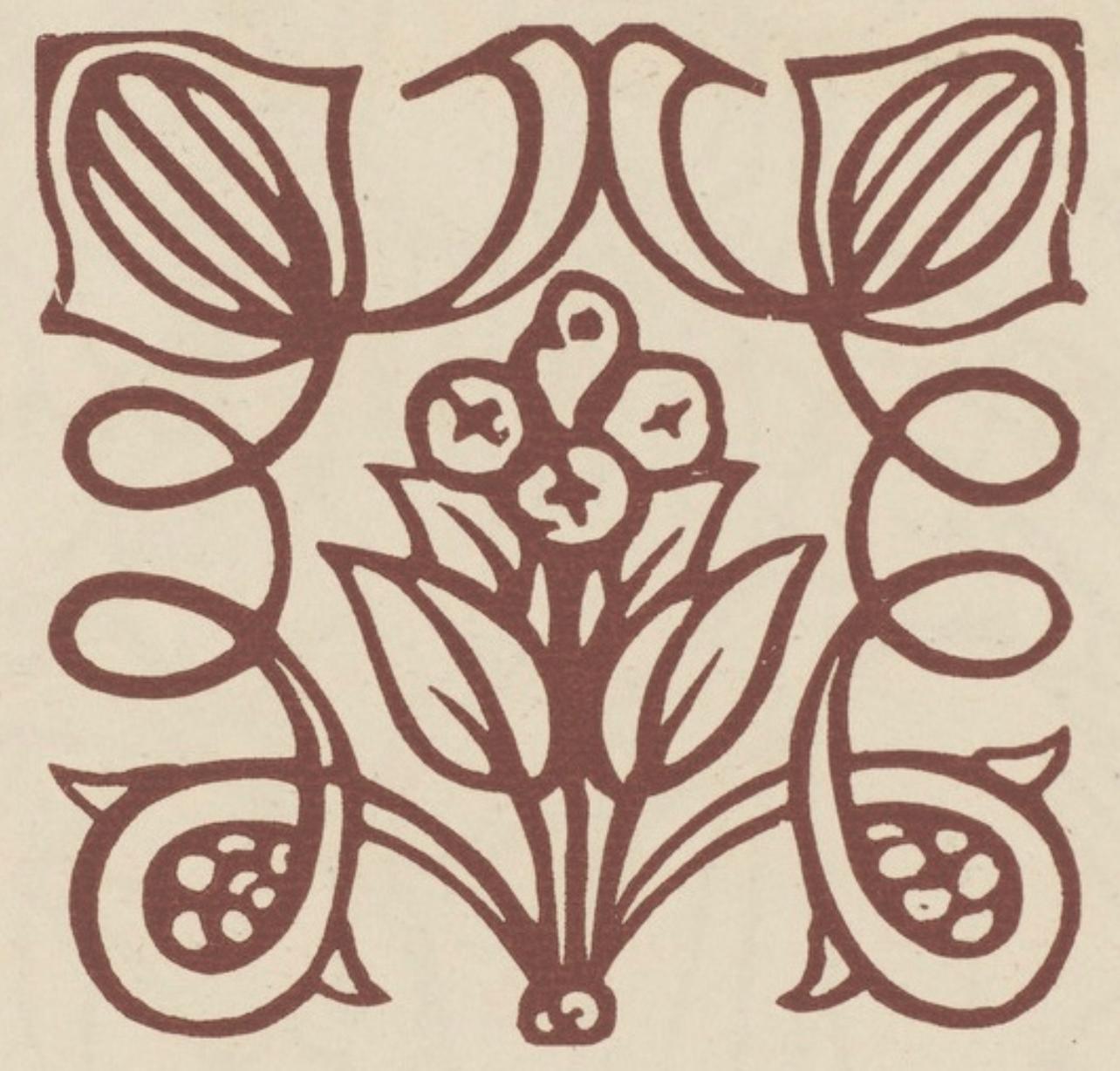 Emile Bernard Figurative Print - Composition (Morane, N° 100), Les Petites Fleurs de St. Françoise, Émile Bernard