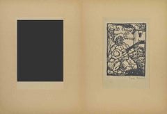 Singer - Woodcut by Emile Bernard - Early 20th Century