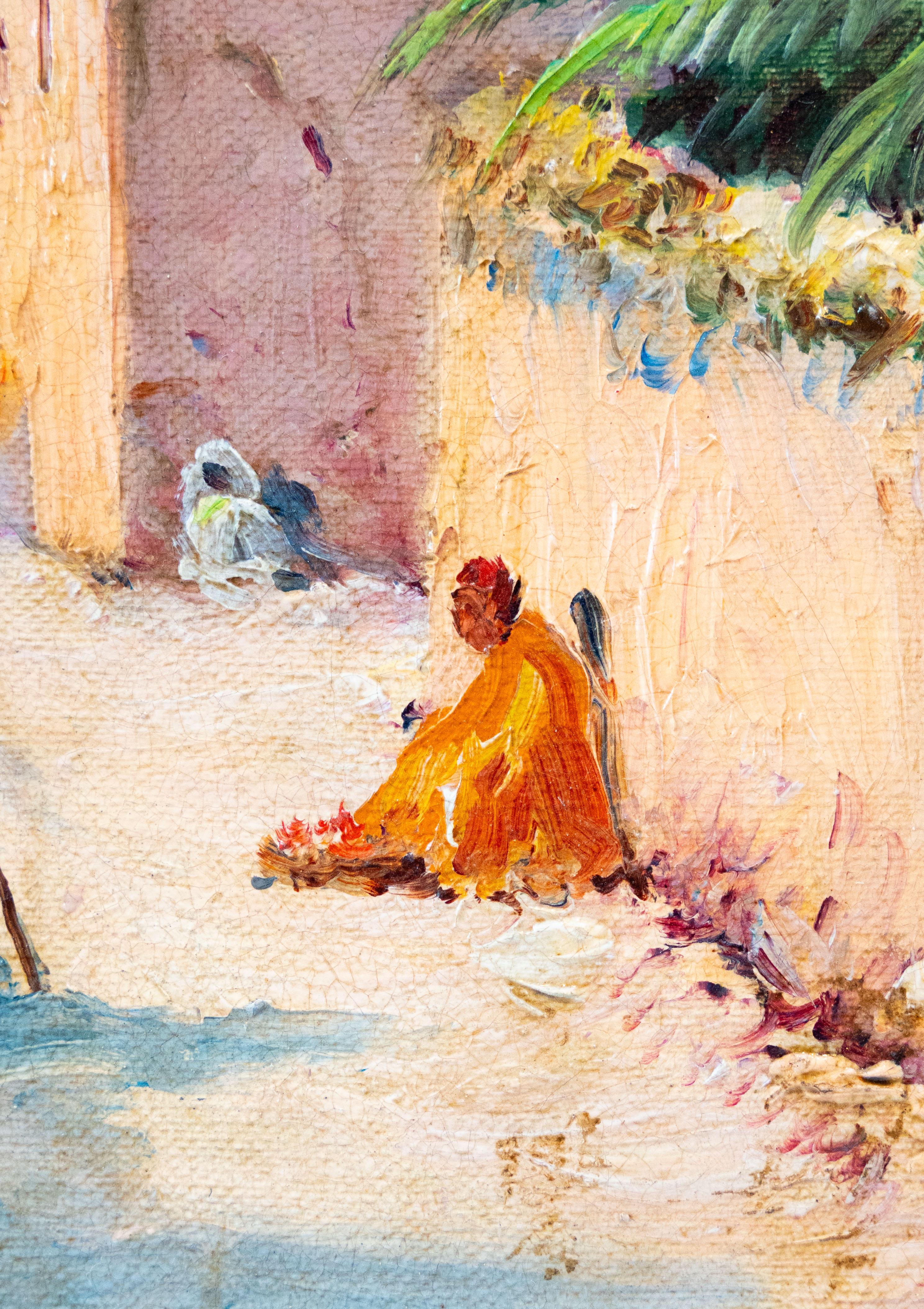 Stadttore, Emilie Boivin (1846-1920), signiert (Braun), Figurative Painting, von Émile Boivin