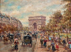 Émile BOYER (1877-1948) – Oil on Canvas,  Arc De Triomphe In Paris