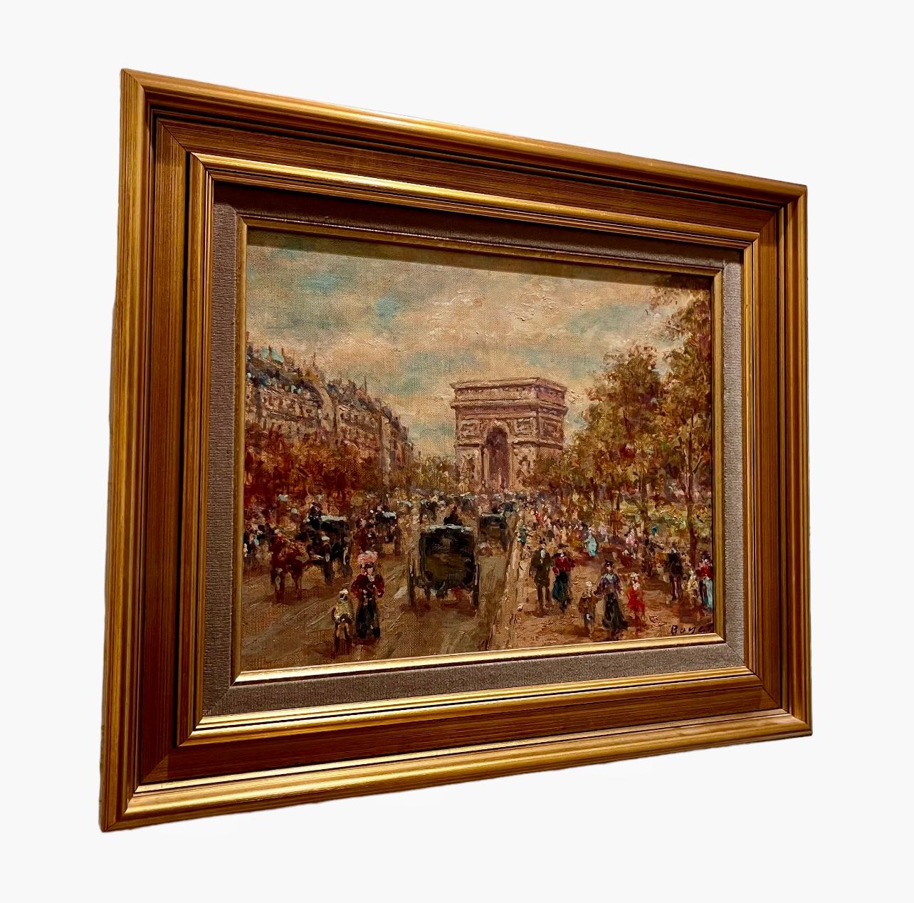 Émile BOYER (1877-1948) – Oil on Canvas,  Arc De Triomphe In Paris For Sale 4